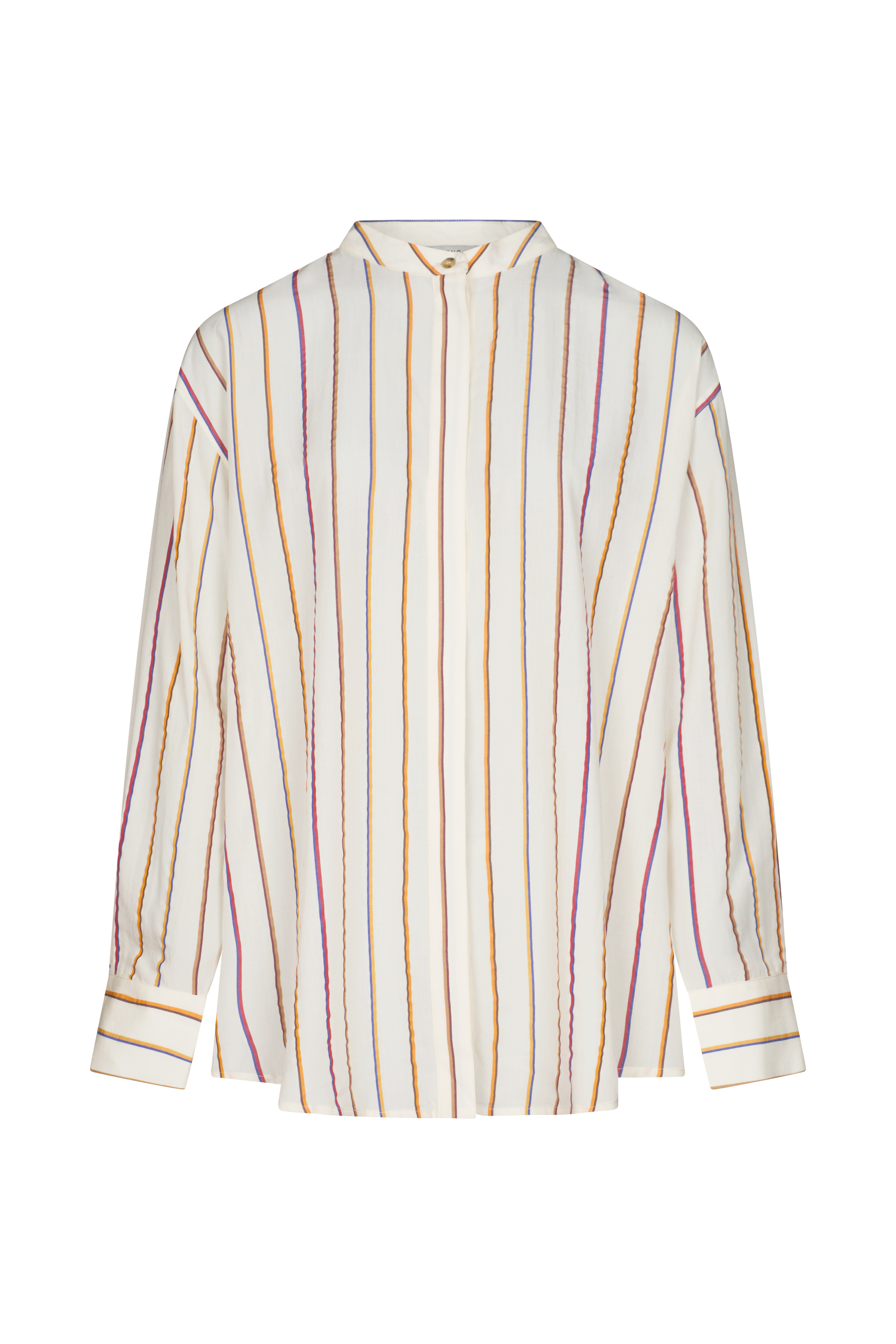 Ferrara Shirt Colour Stripe Ecru Tencel