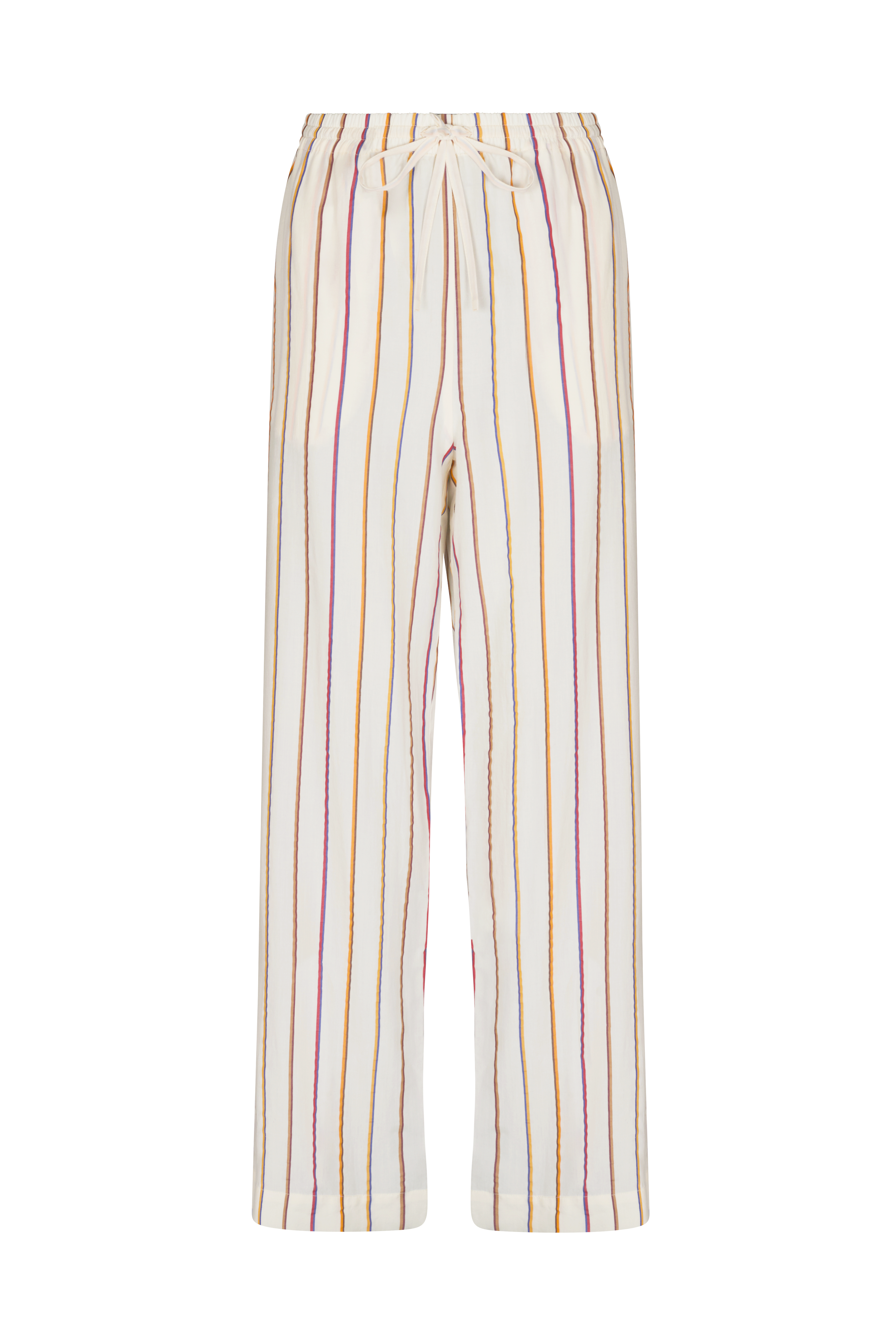 Aria Trouser Colour Stripe Ecru Tencel
