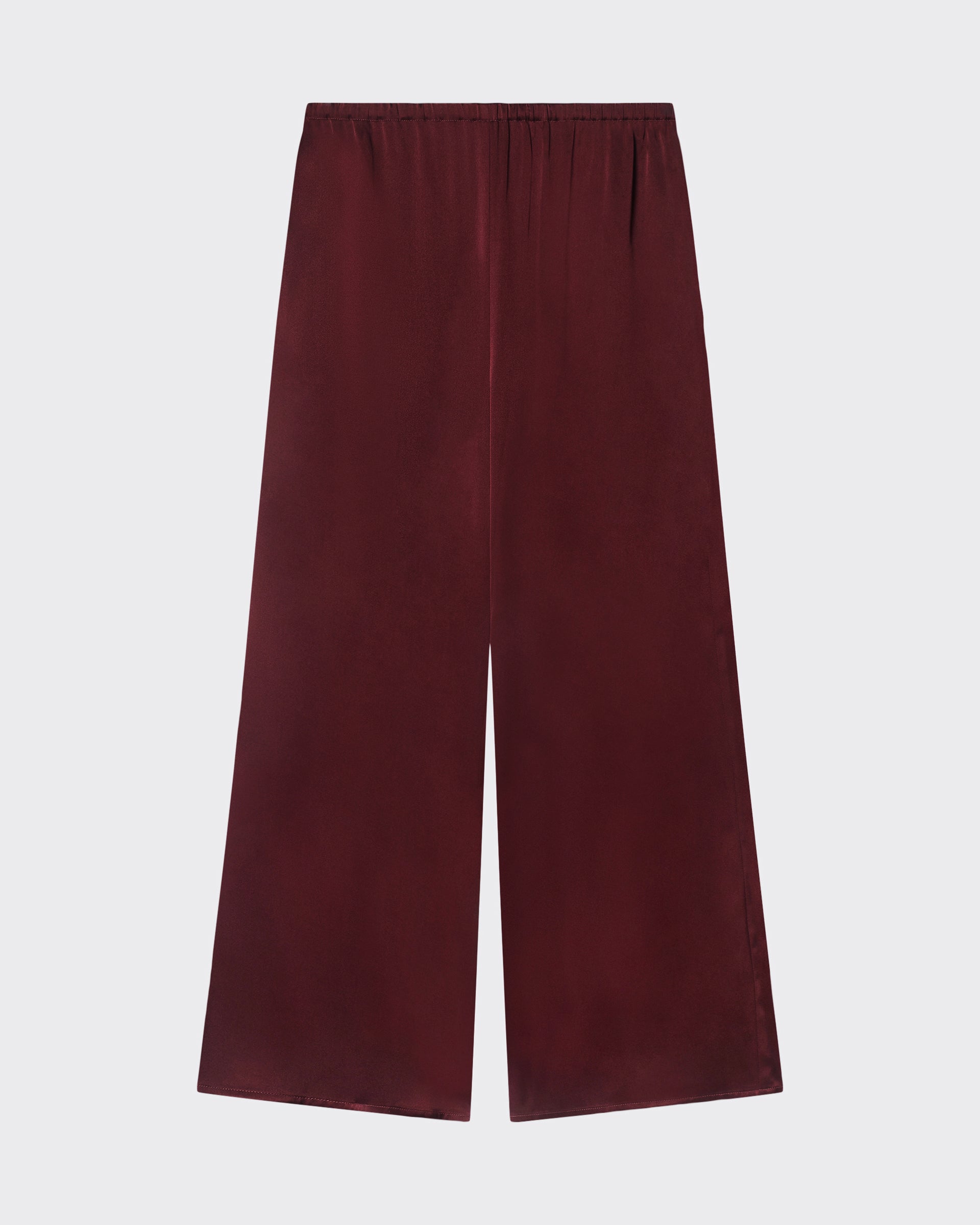 Austin Trouser Maroon Silk Satin
