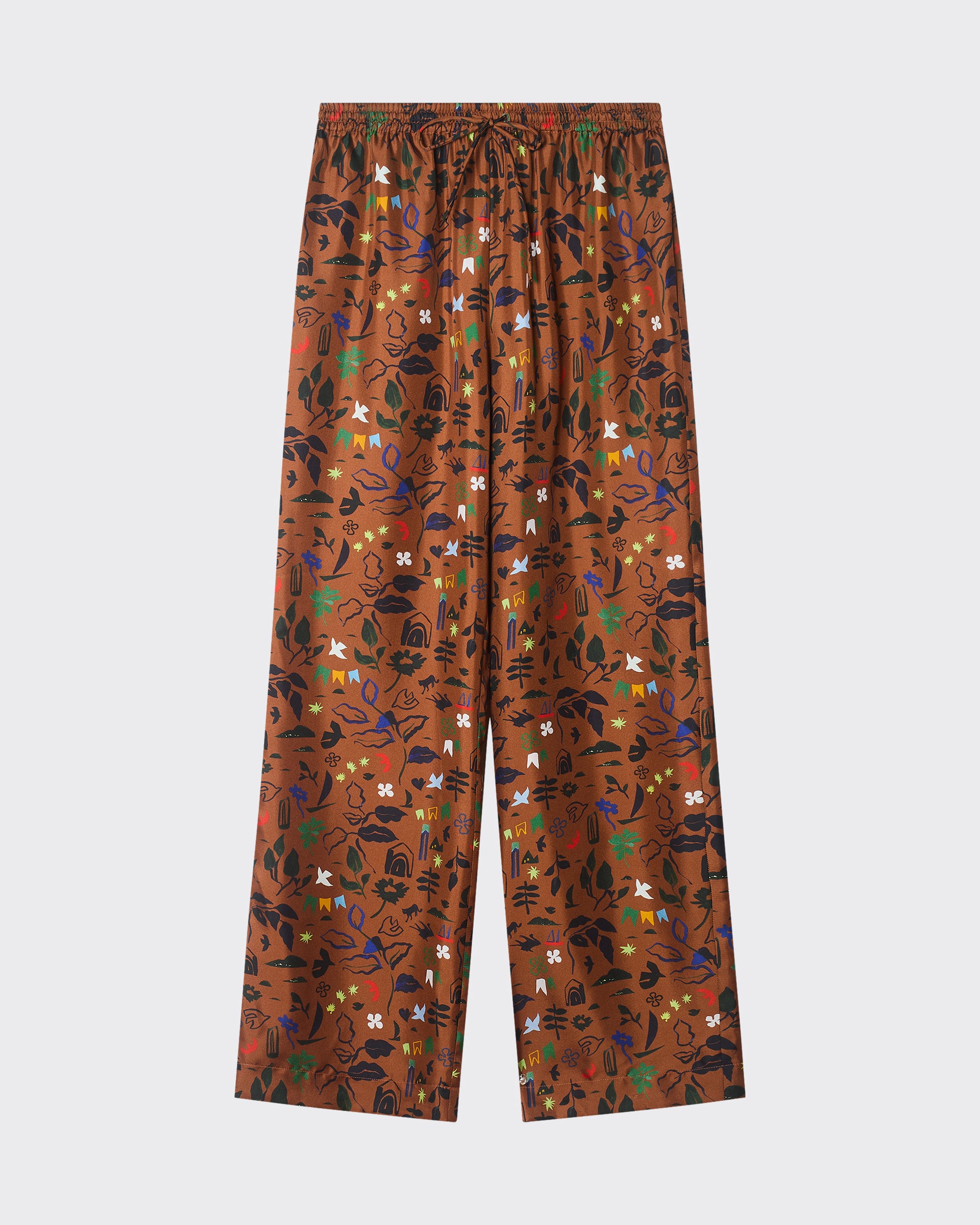 Aurelia Trouser Surreal Silhouette Bronze Silk Twill