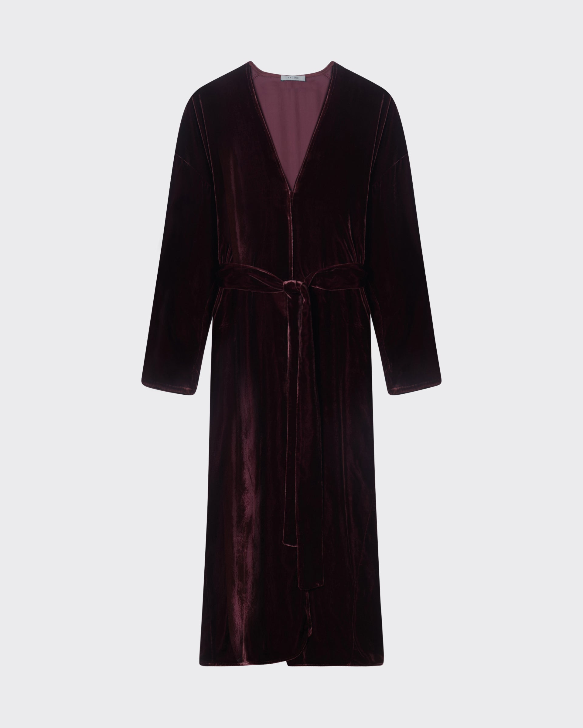 Lorenzo Robe Maroon Viscose Velvet