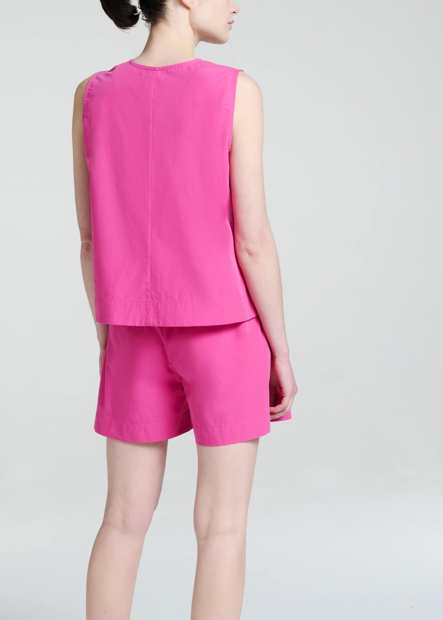 Phoebe Top Cerise Cotton Poplin