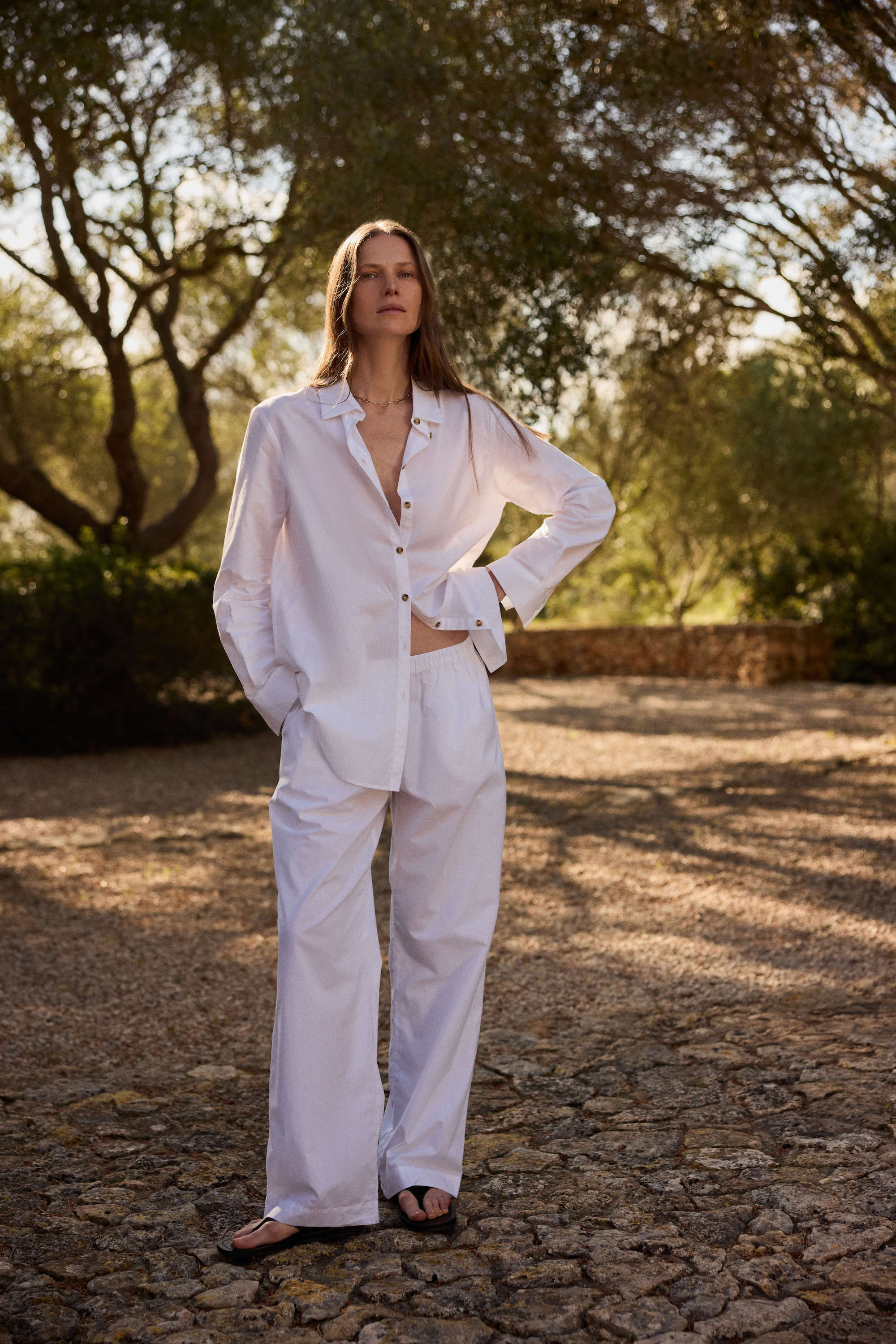 Rosa Trouser White Cotton