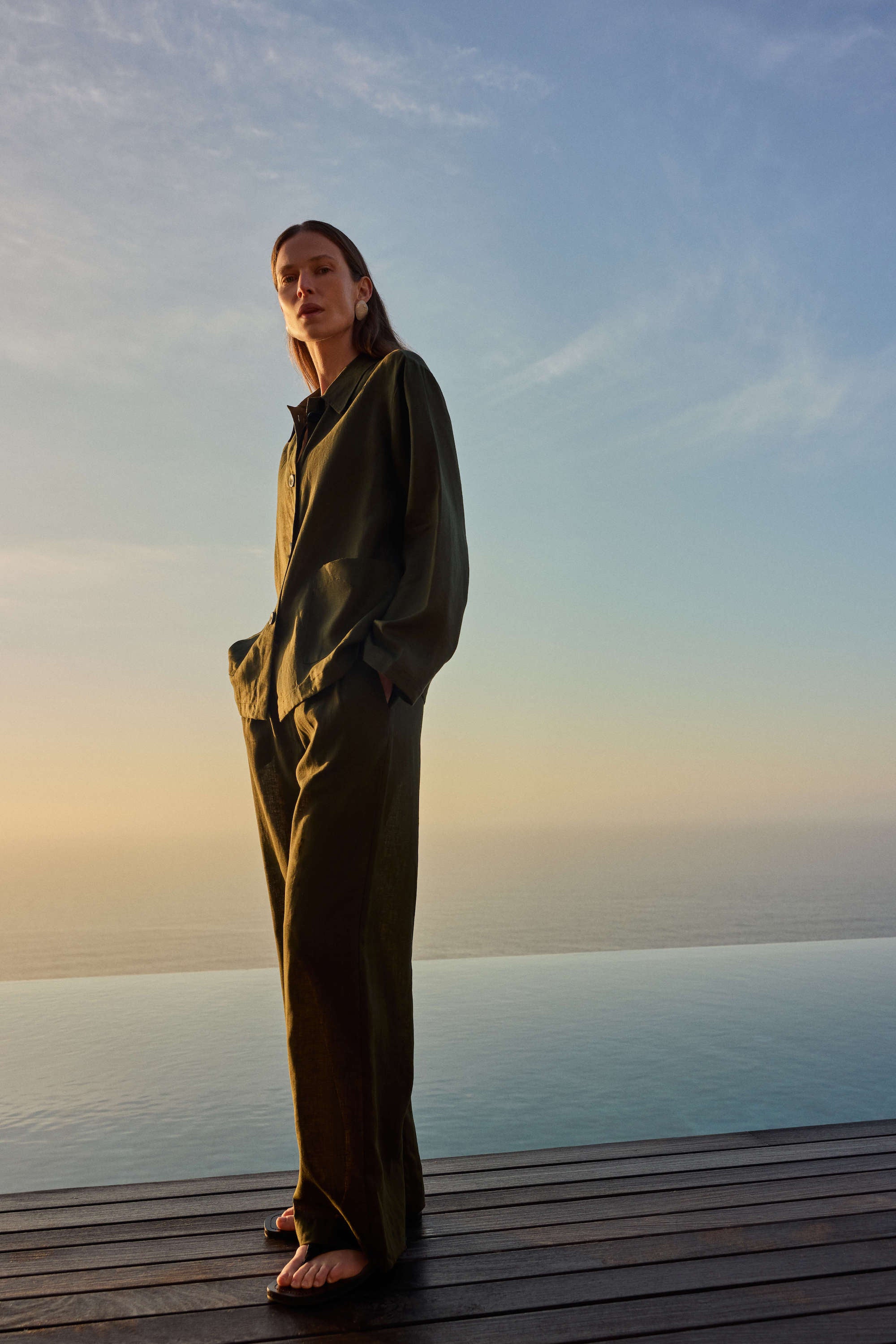 Valera Jacket Sea Moss Green Linen