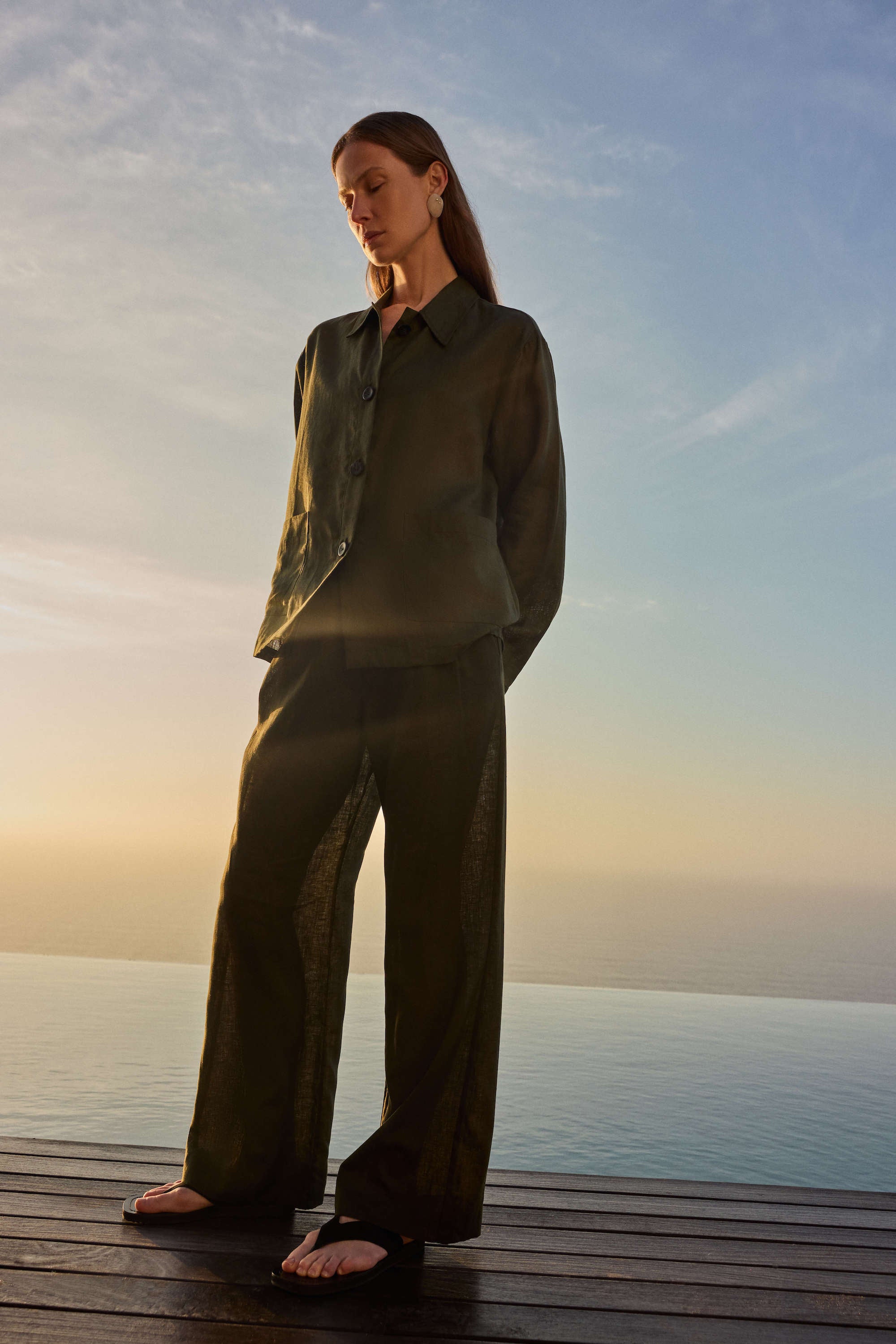 Valera Jacket Sea Moss Green Linen