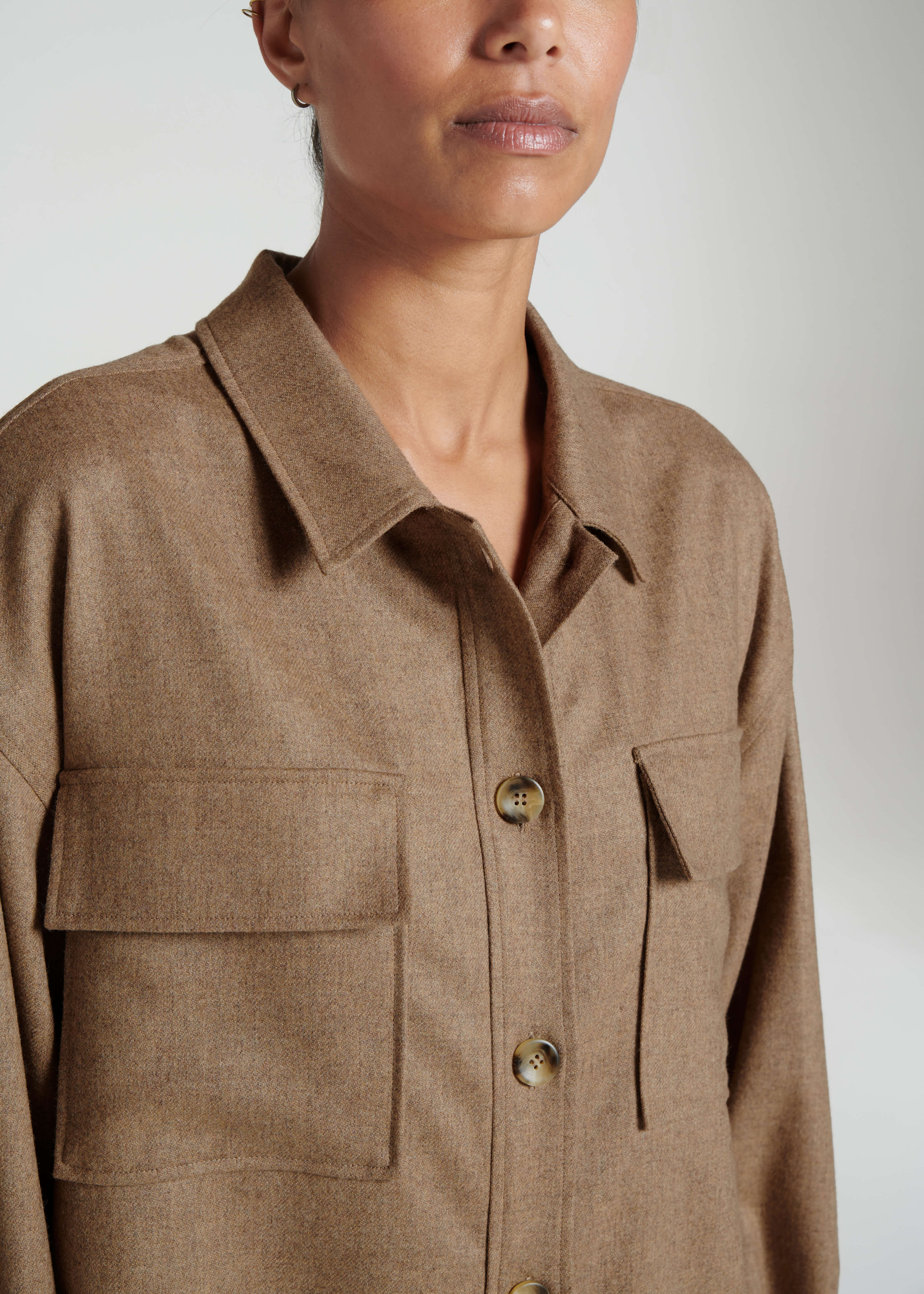 Berlin Shirt Camel Wool Flannel