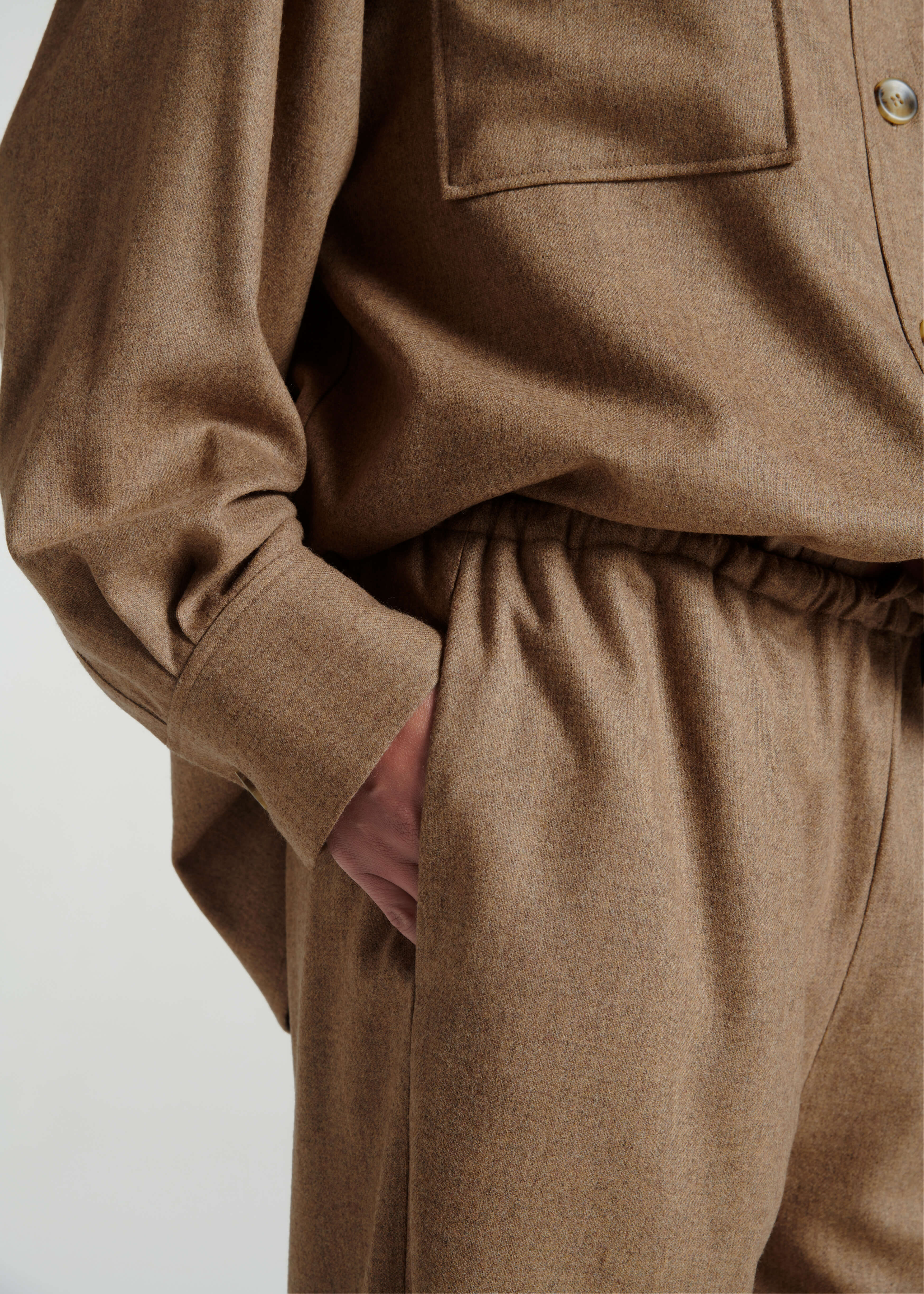 Berlin Shirt Camel Wool Flannel