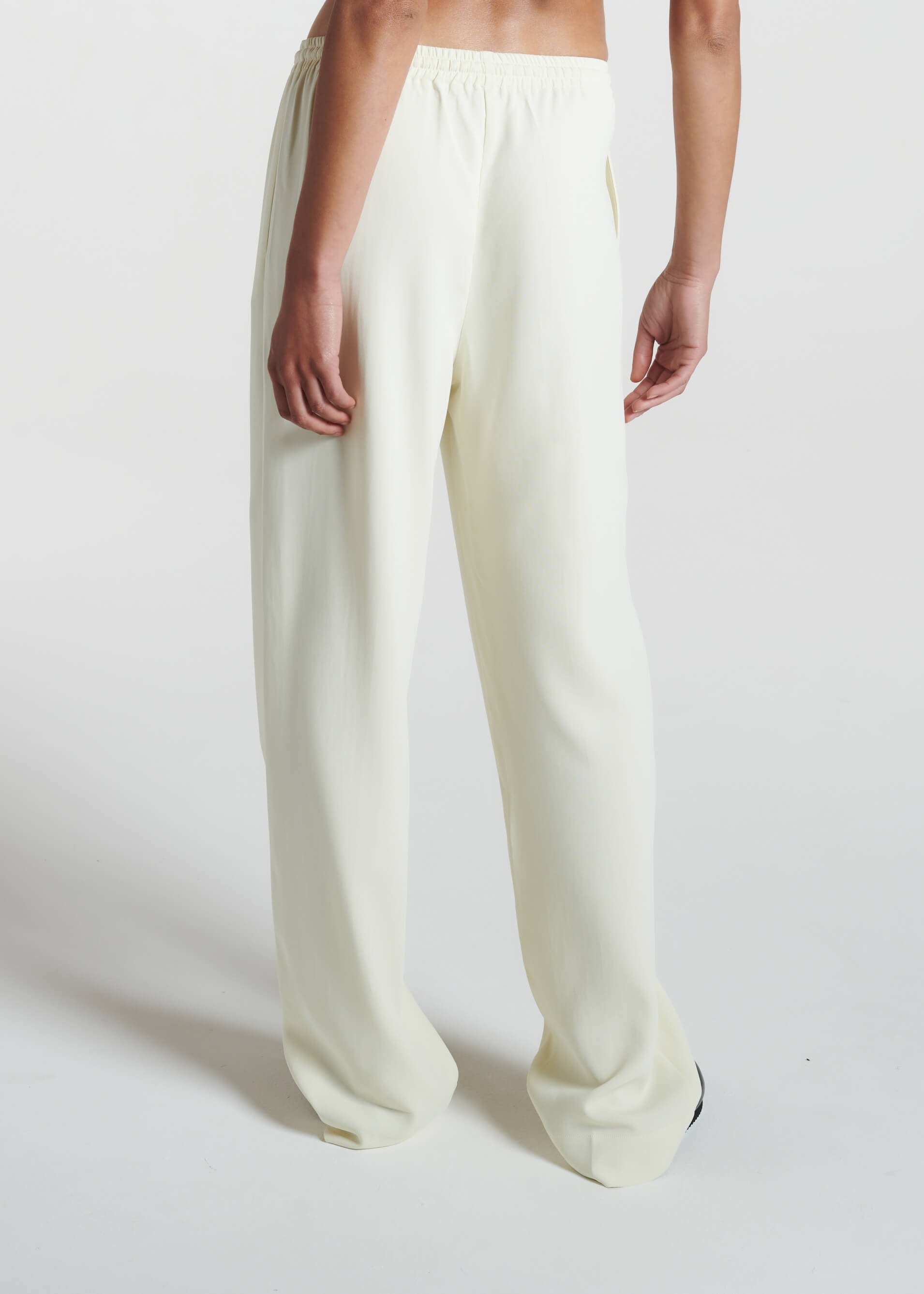 Aurelia Trouser Ecru Textured Viscose Crepe