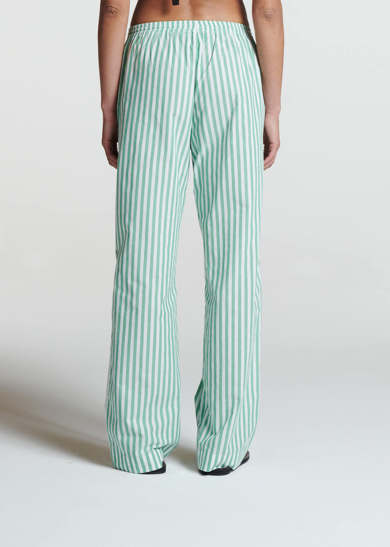 Aurelia Trouser Green Stripe Cotton