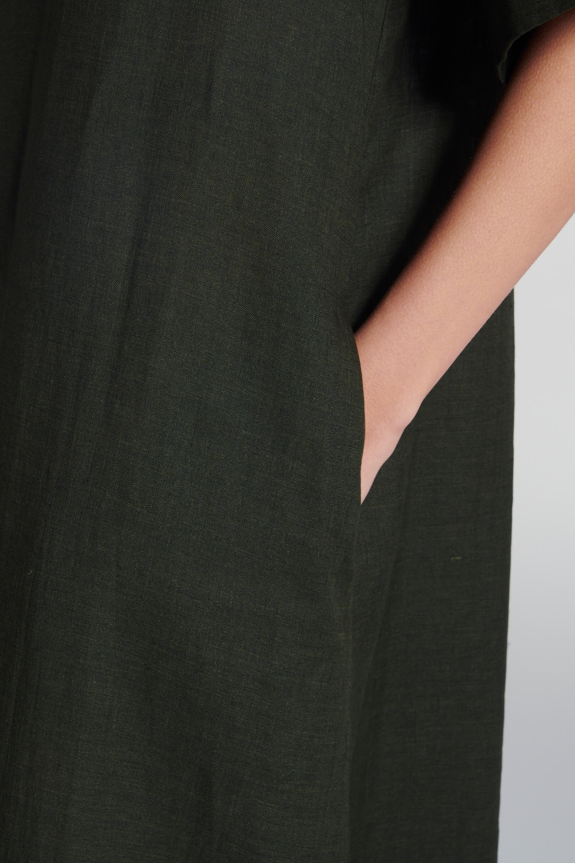 Mina Dress Sea Moss Green Linen