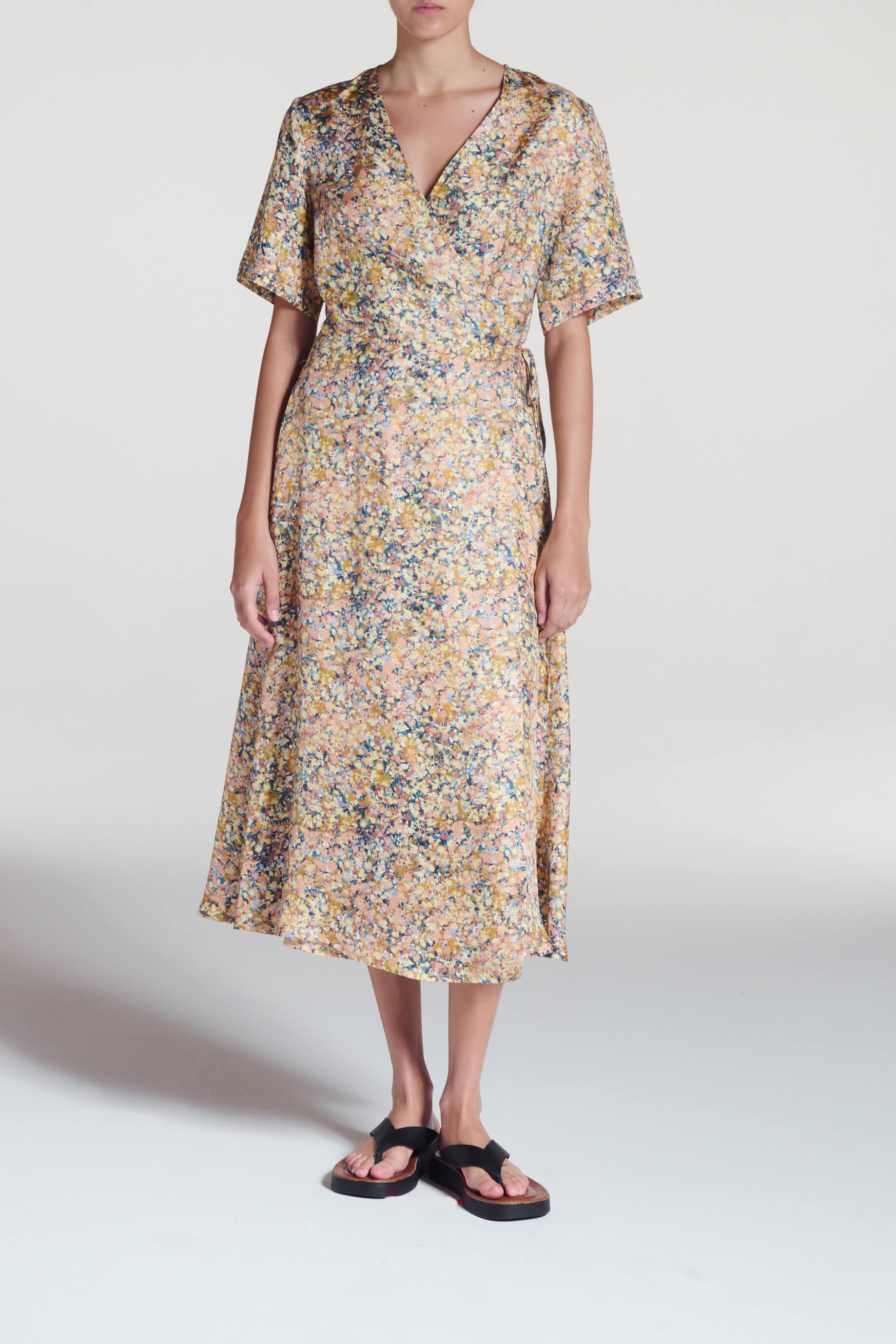 Phoenix Dress Beachscape Tan Silk Twill