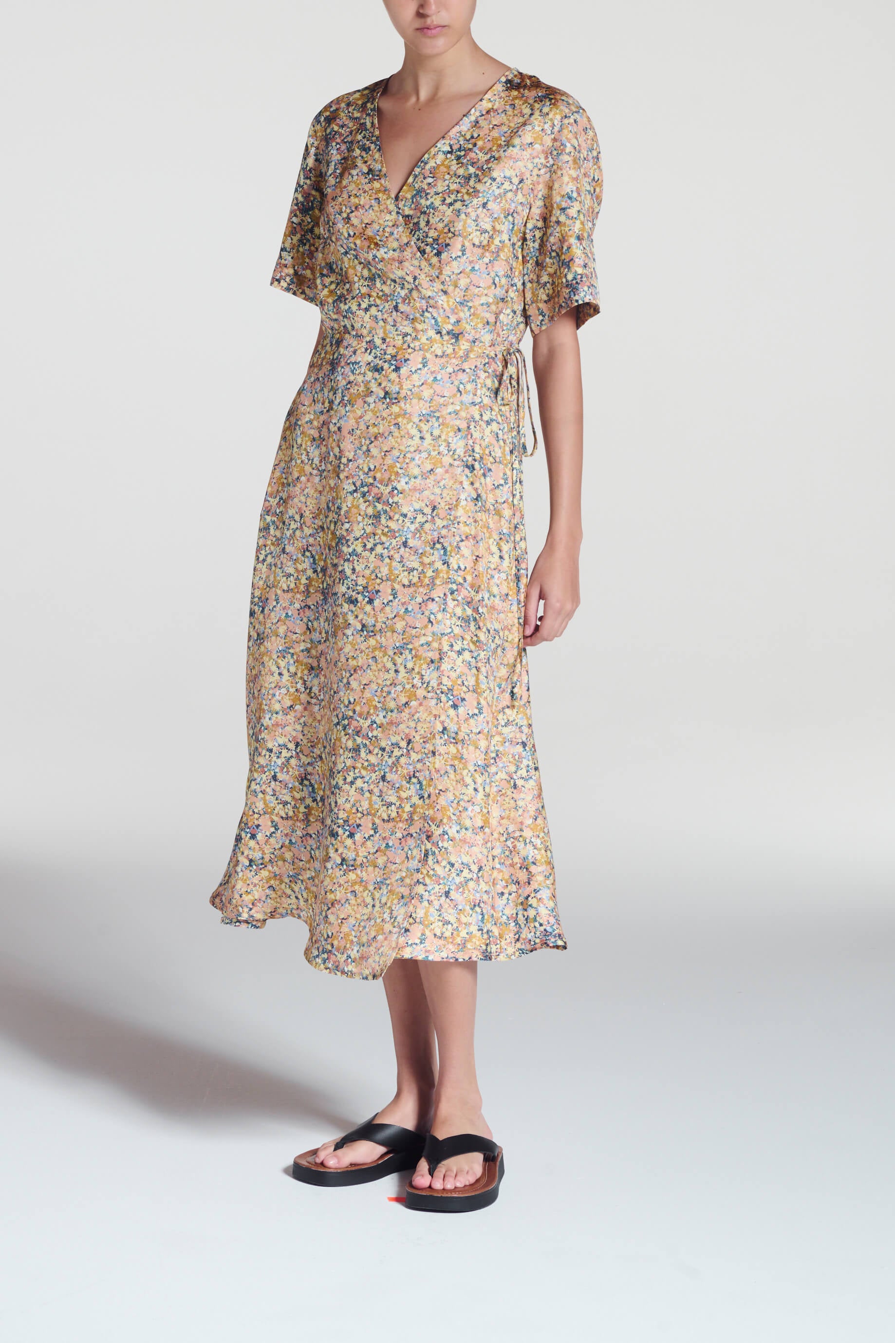 Phoenix Dress Beachscape Tan Silk Twill