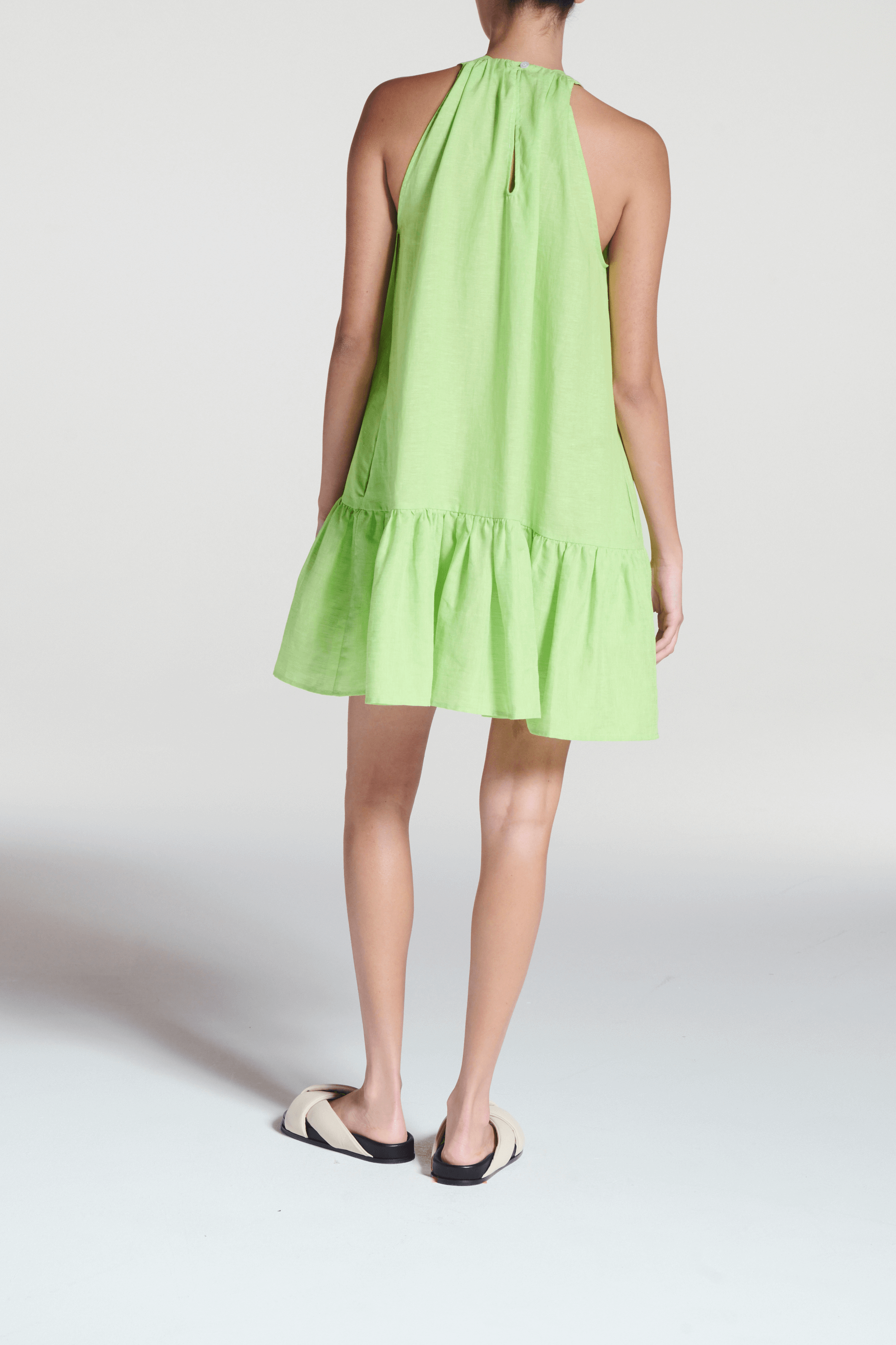 Adana Dress Citrus Green Linen