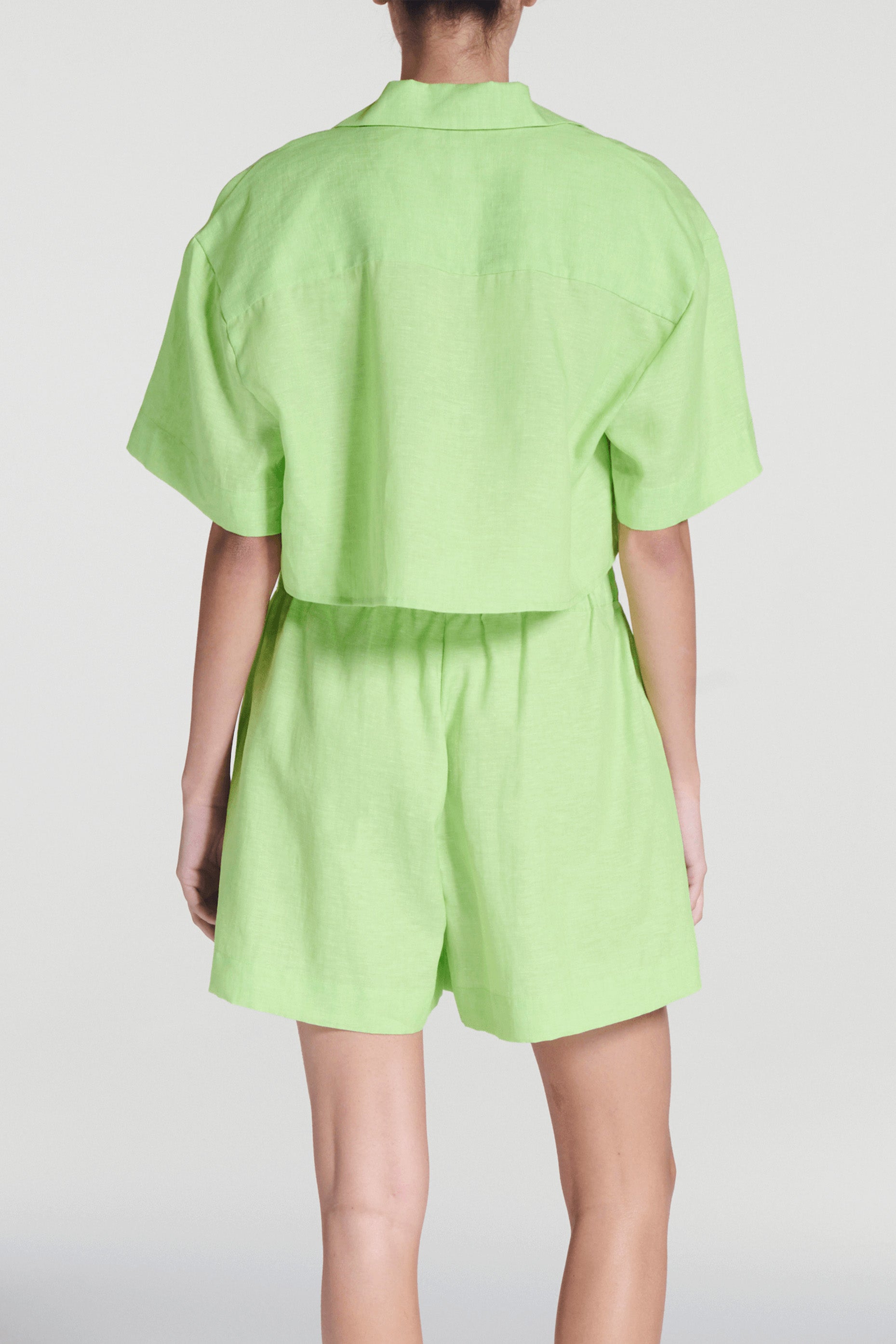 Lincoln Shirt Citrus Green Linen