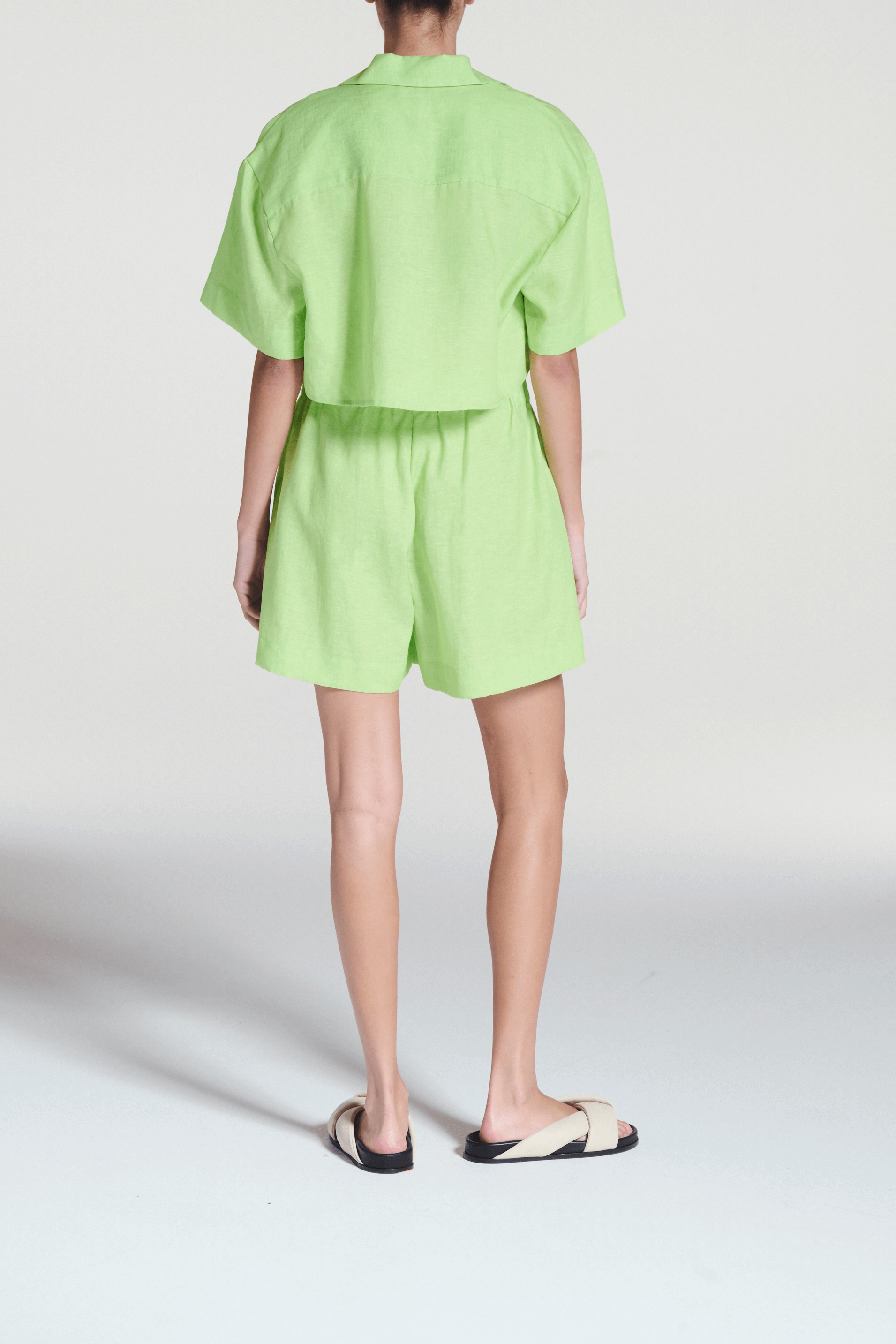 Zurich Short Citrus Green Linen