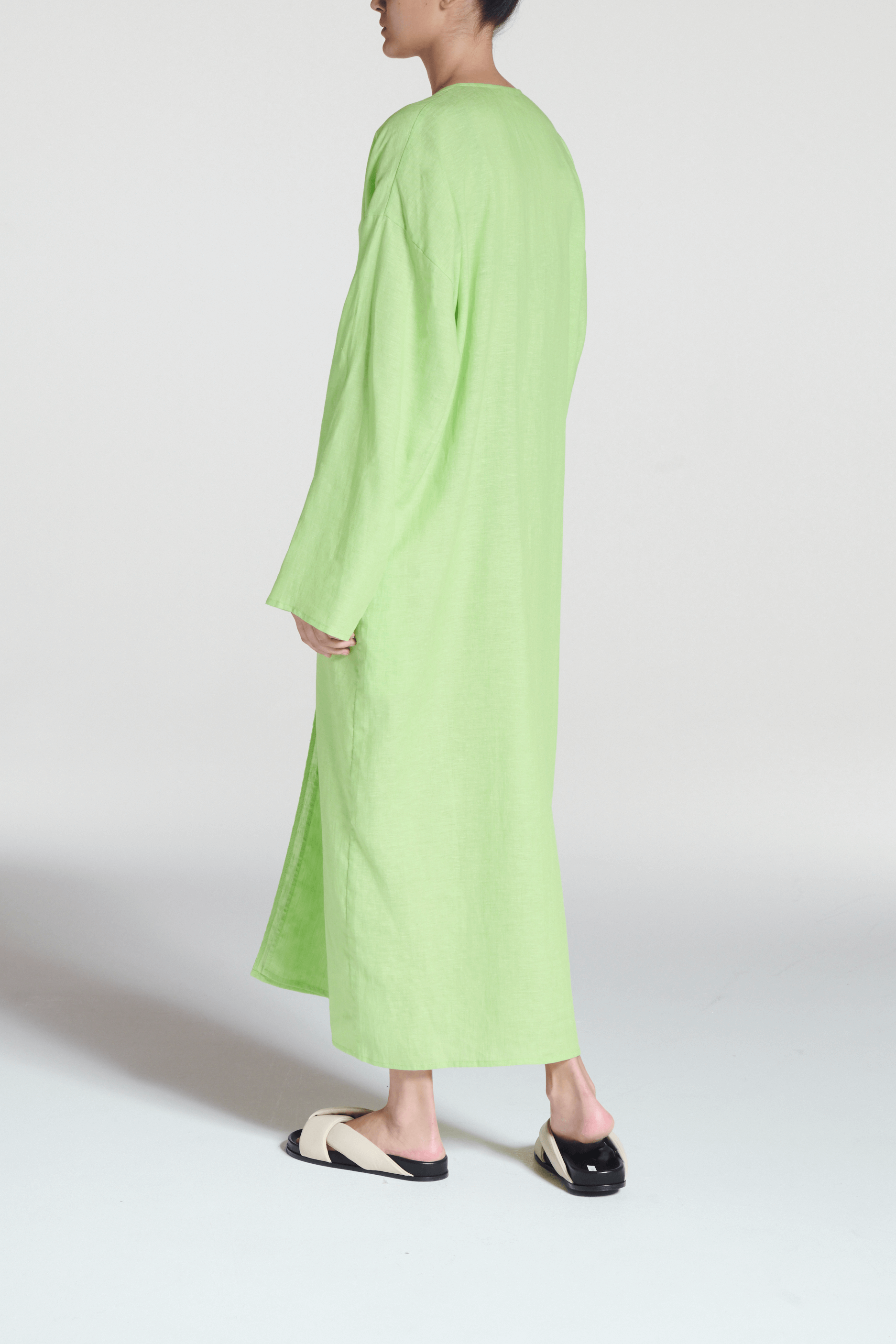 Lorenzo Robe Citrus Green Linen