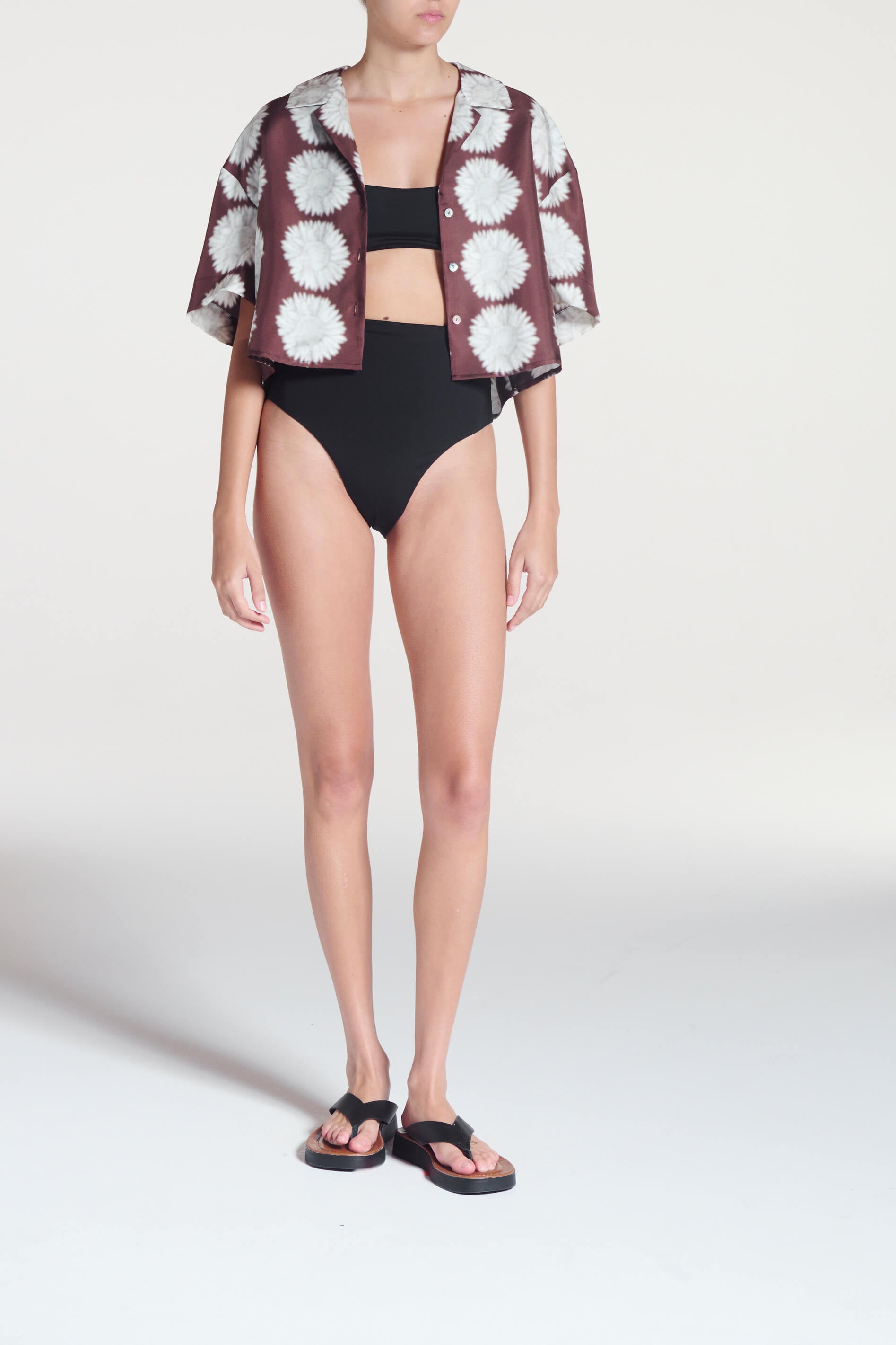 Lincoln Shirt Sunflower Mahogany Silk Twill