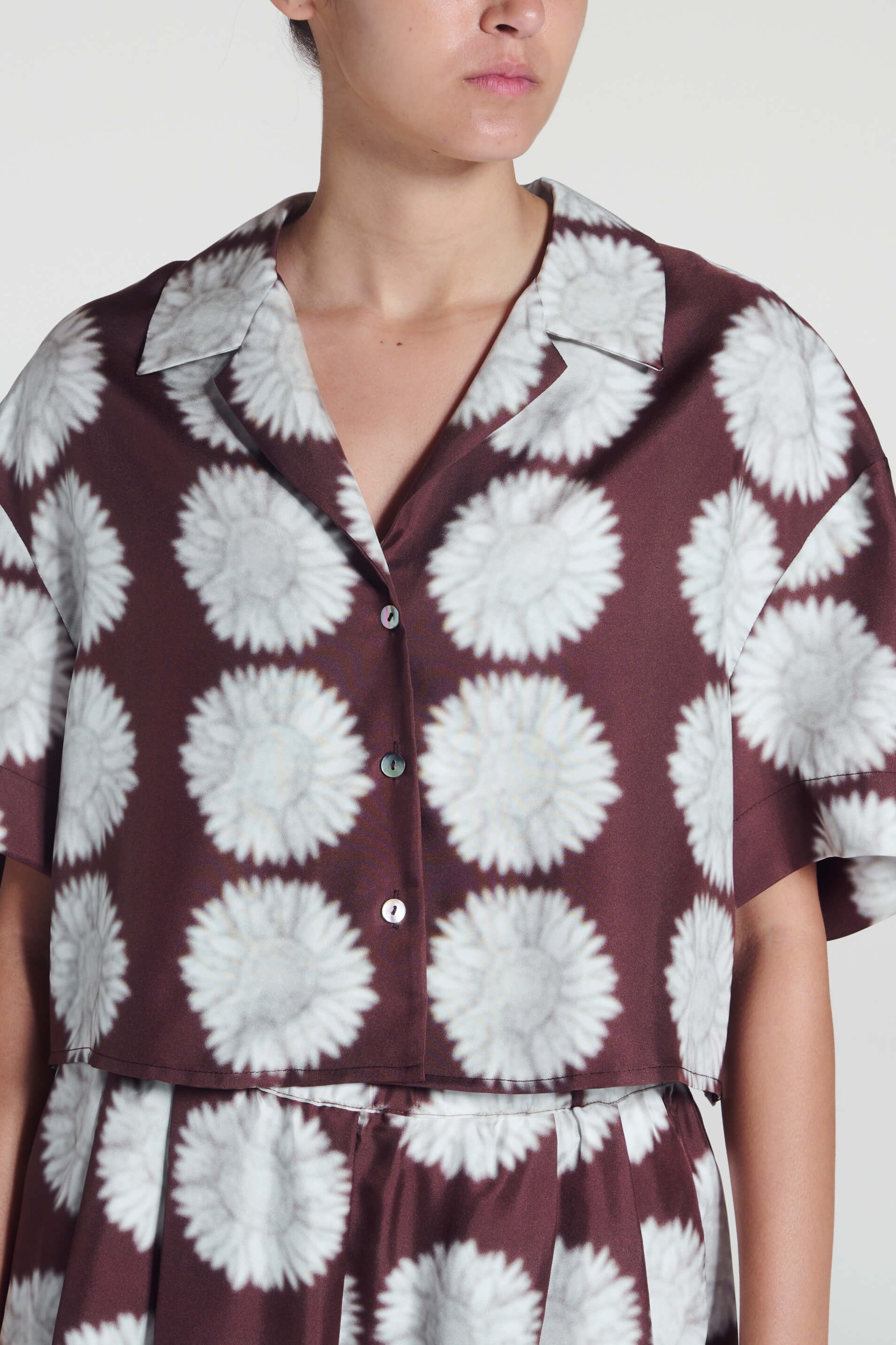 Lincoln Shirt Sunflower Mahogany Silk Twill