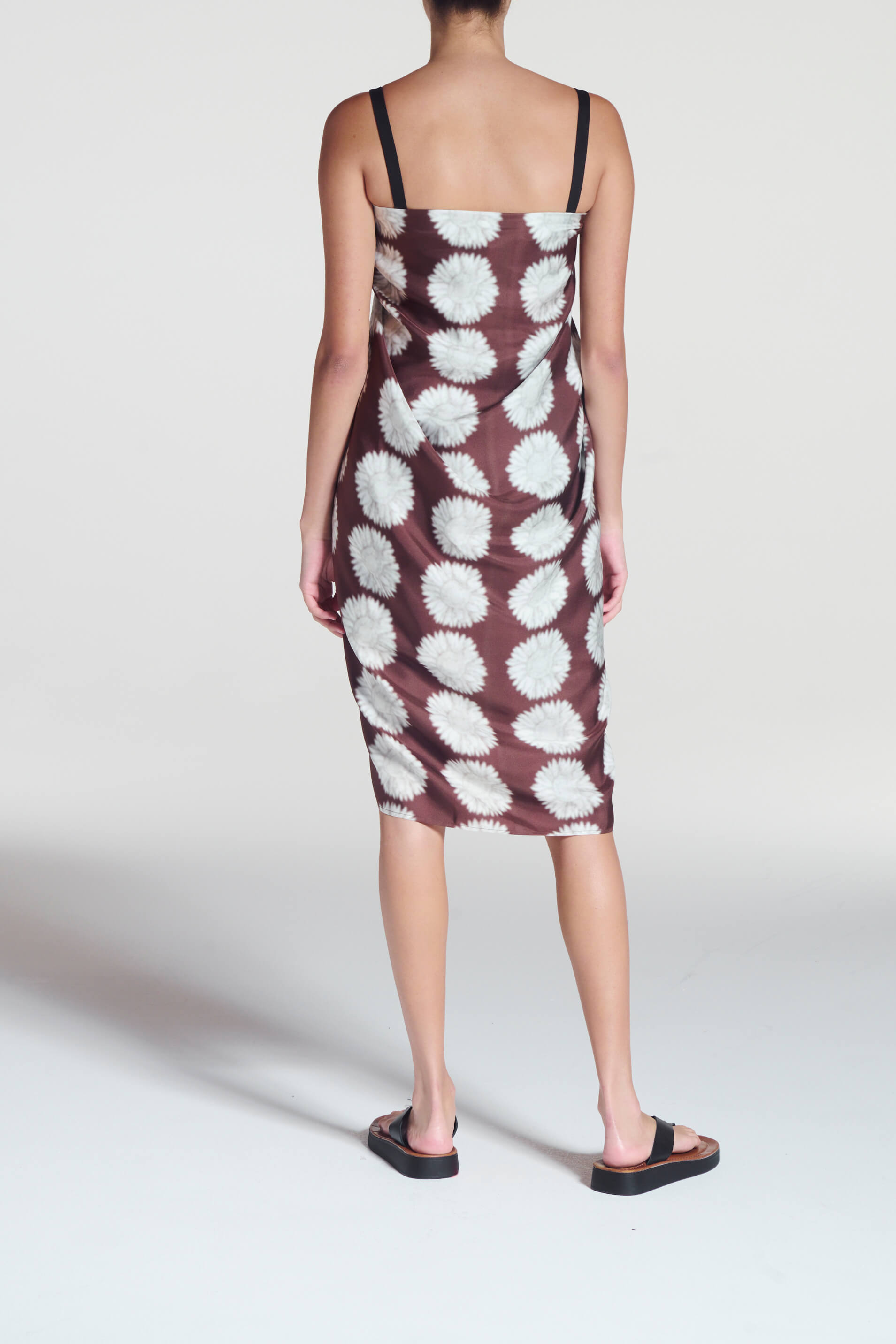 Sarong Sunflower Mahogany Silk Twill