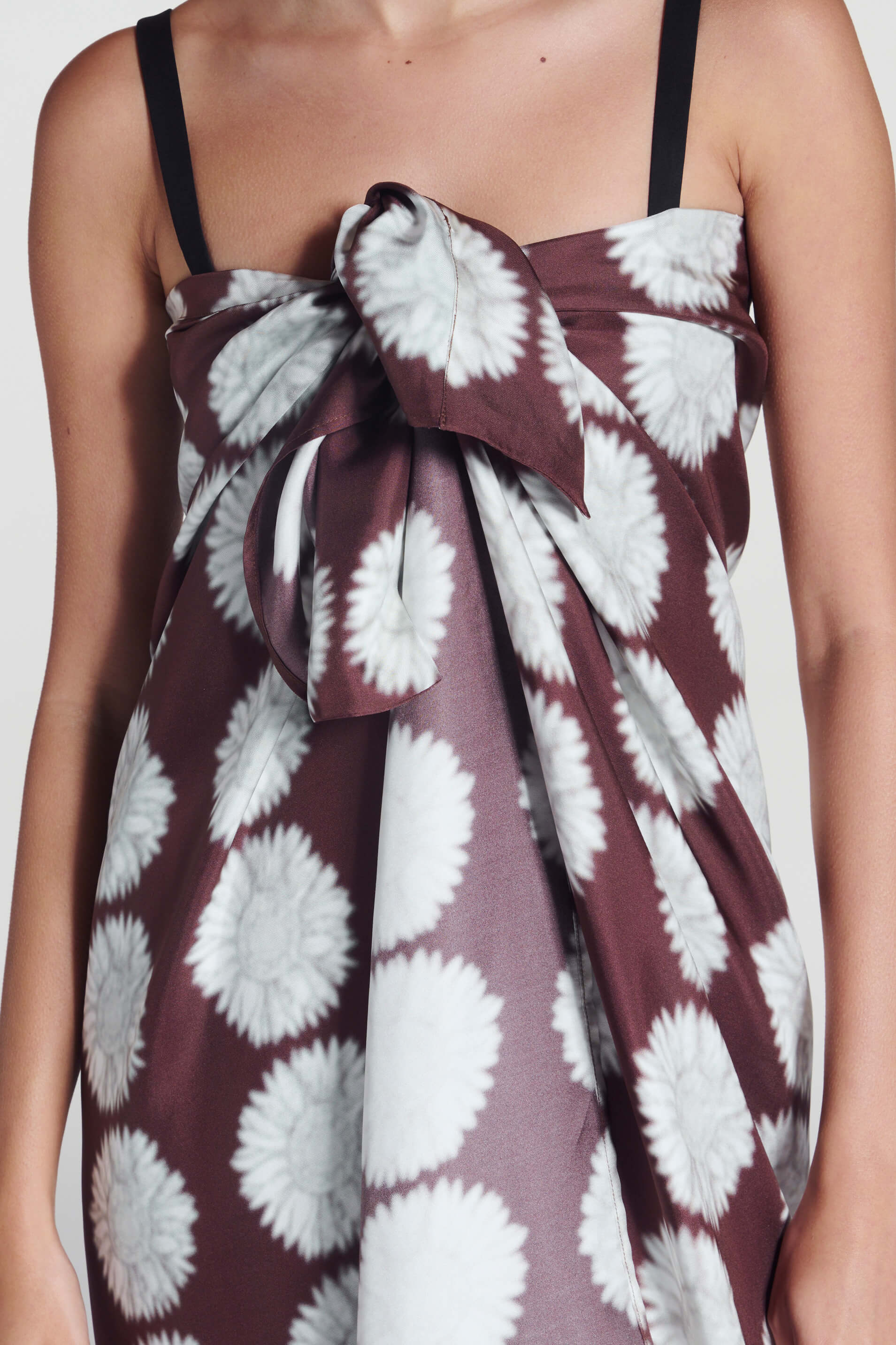 Sarong Sunflower Mahogany Silk Twill