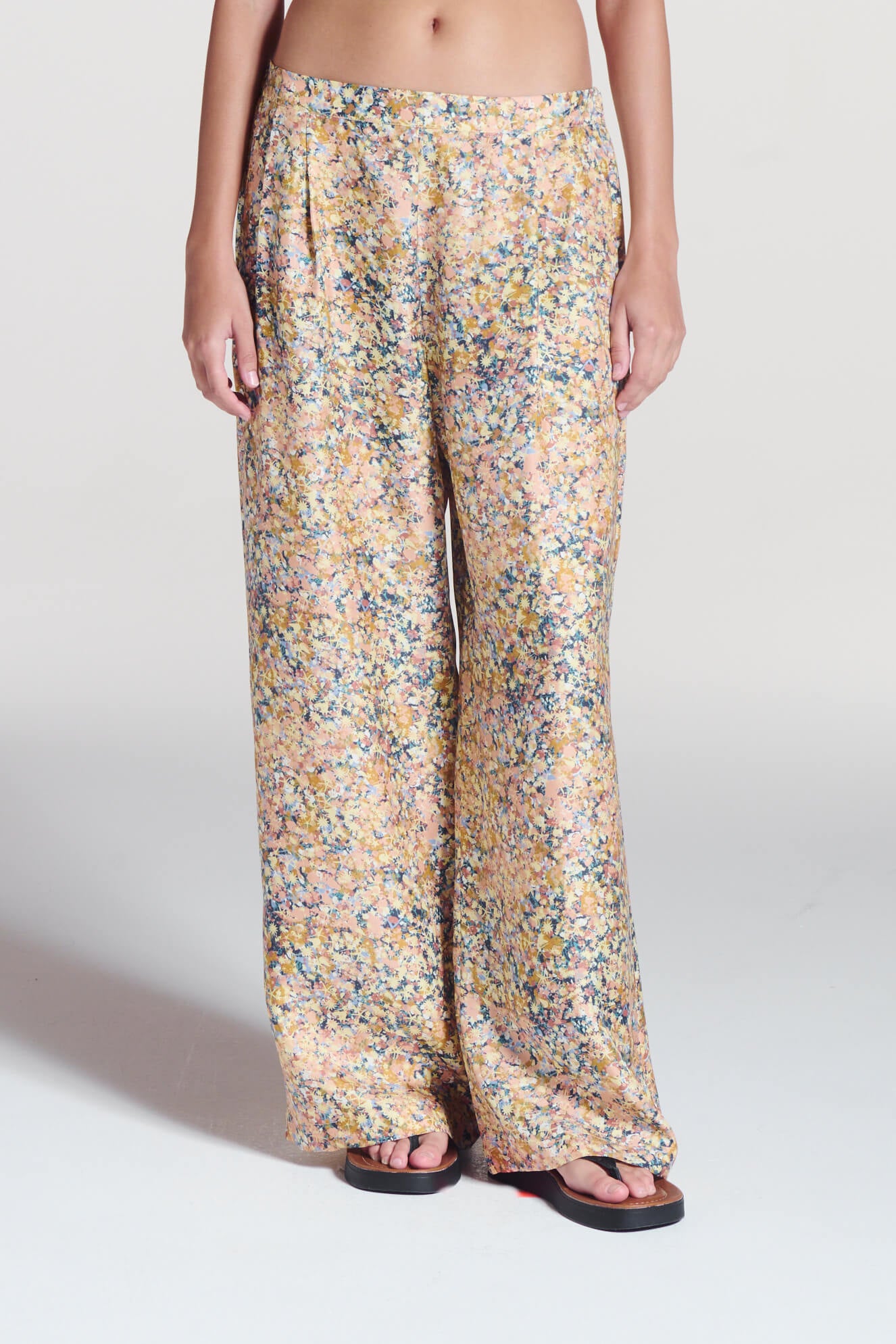 Isola Trouser Beachscape Tan Silk Twill
