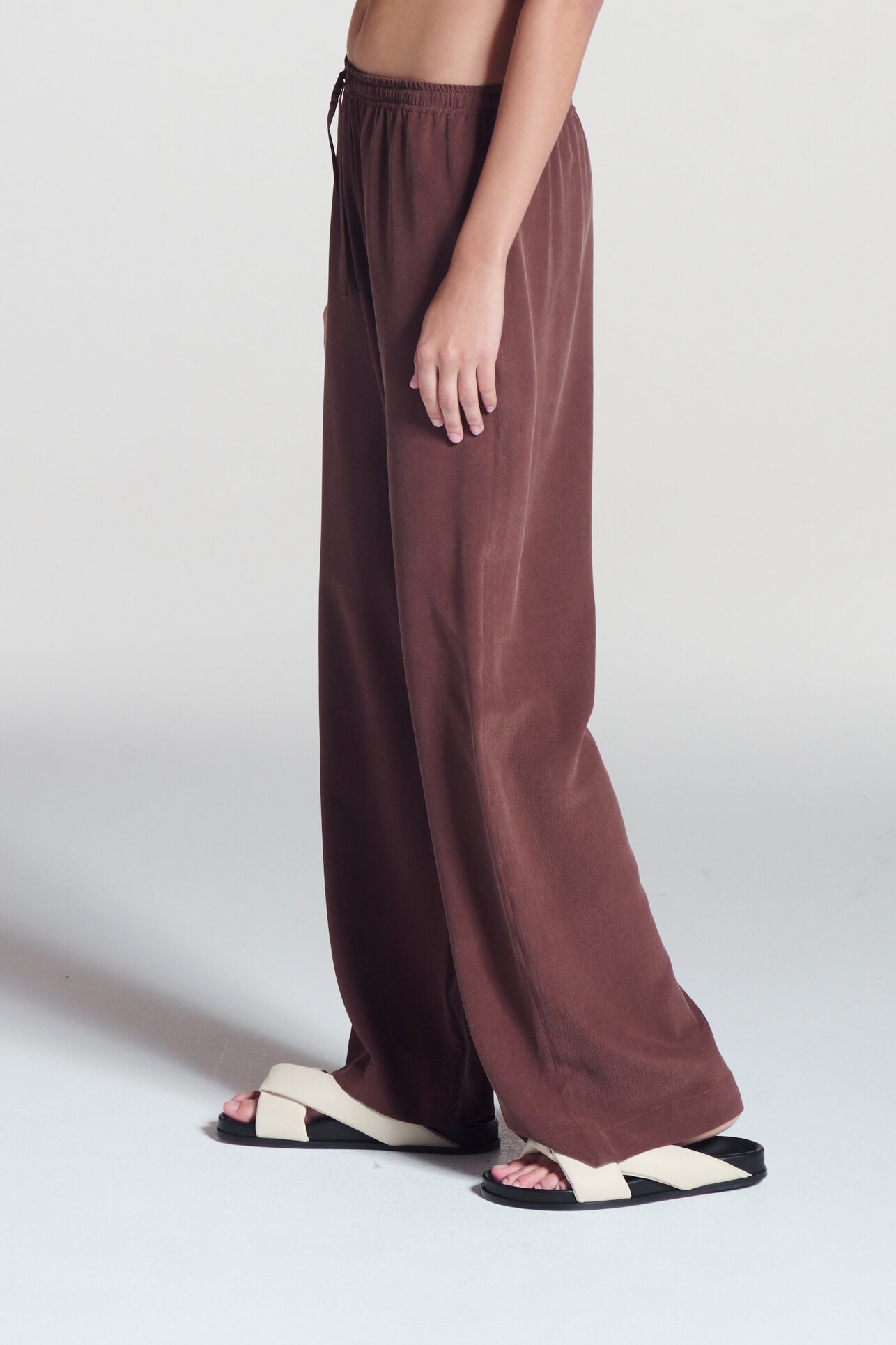 Aurelia Trouser Mahogany Silk Crepe