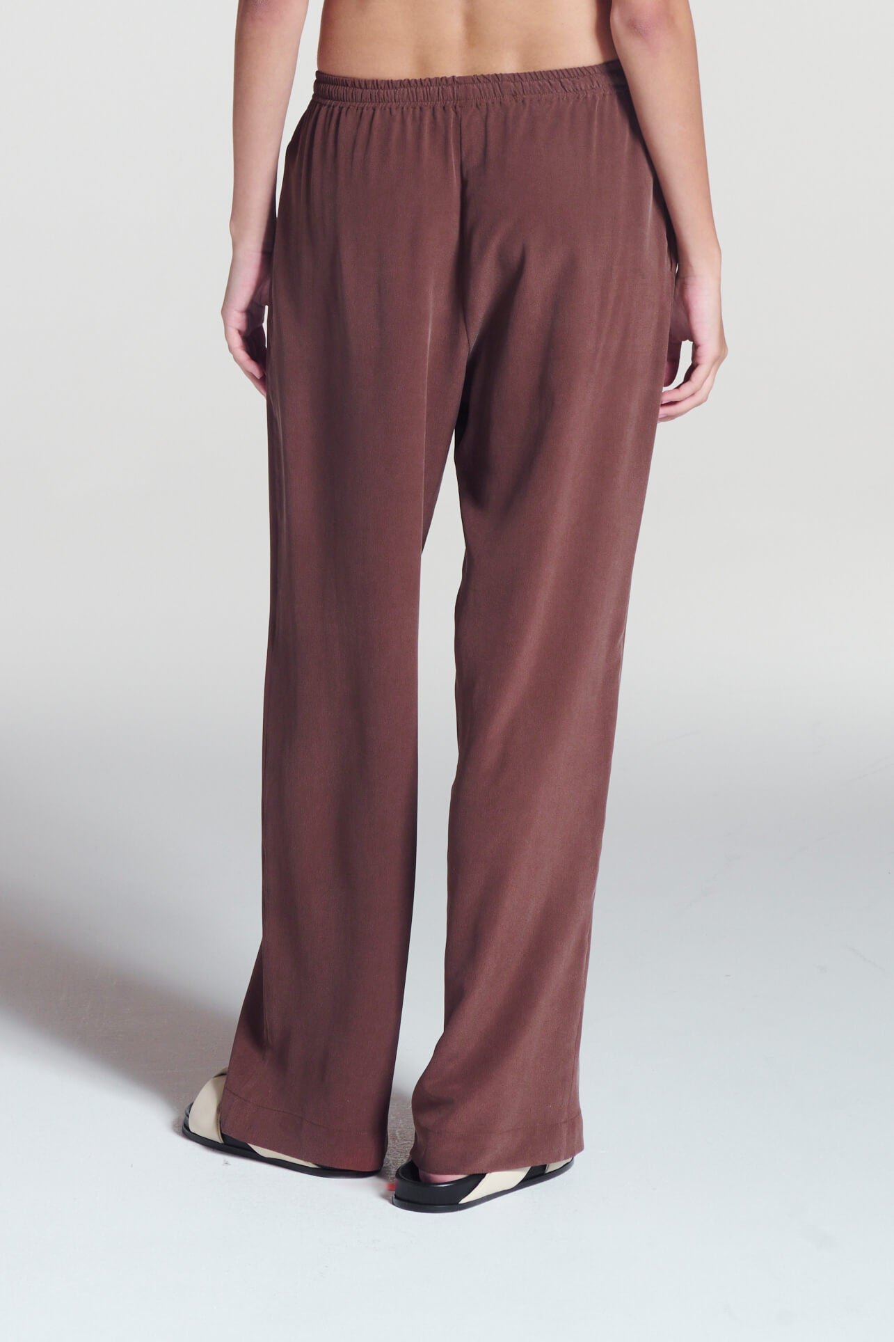 Aurelia Trouser Mahogany Silk Crepe
