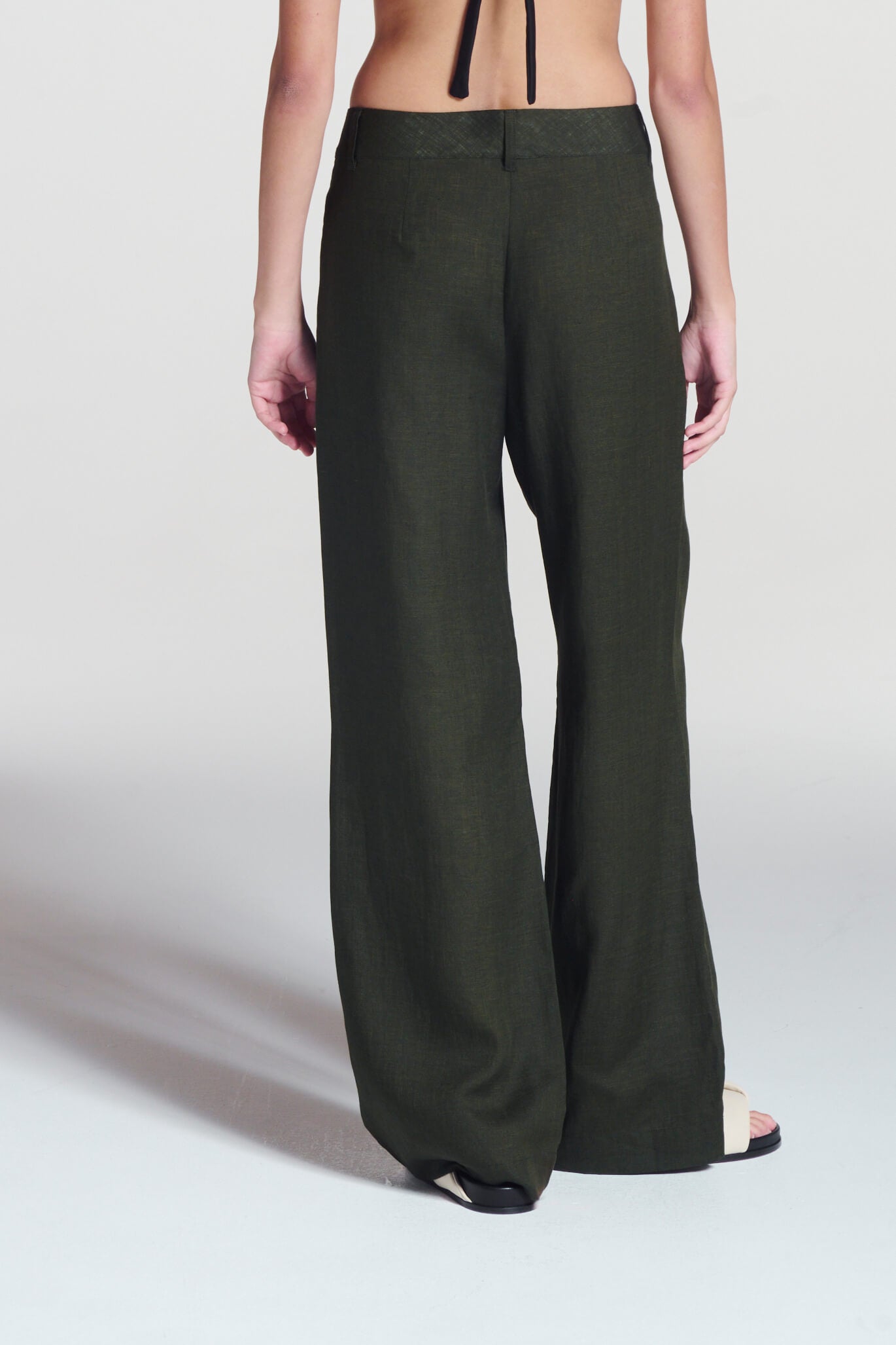 Rivello Trouser Sea Moss Green Linen