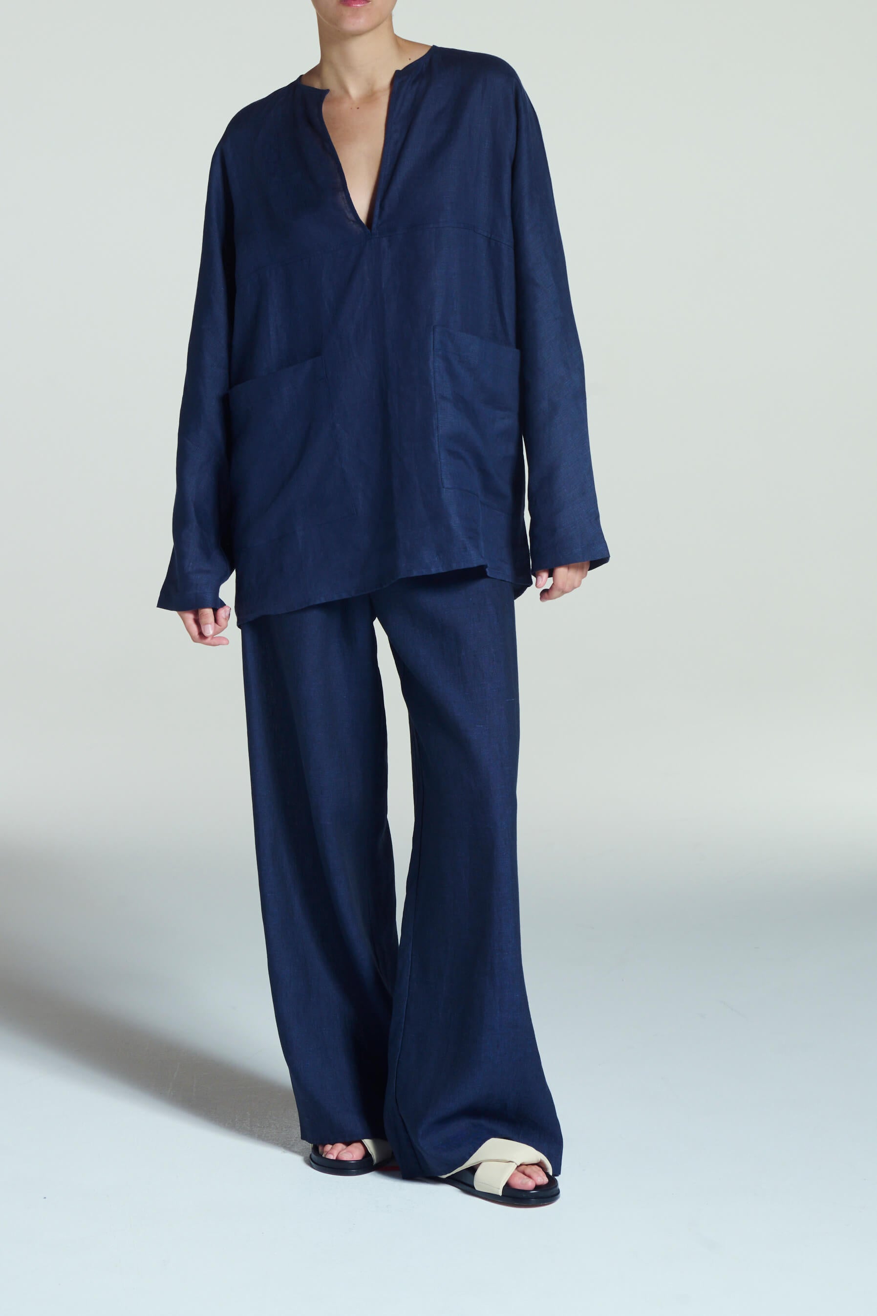 Aspen Top Ocean Navy Linen