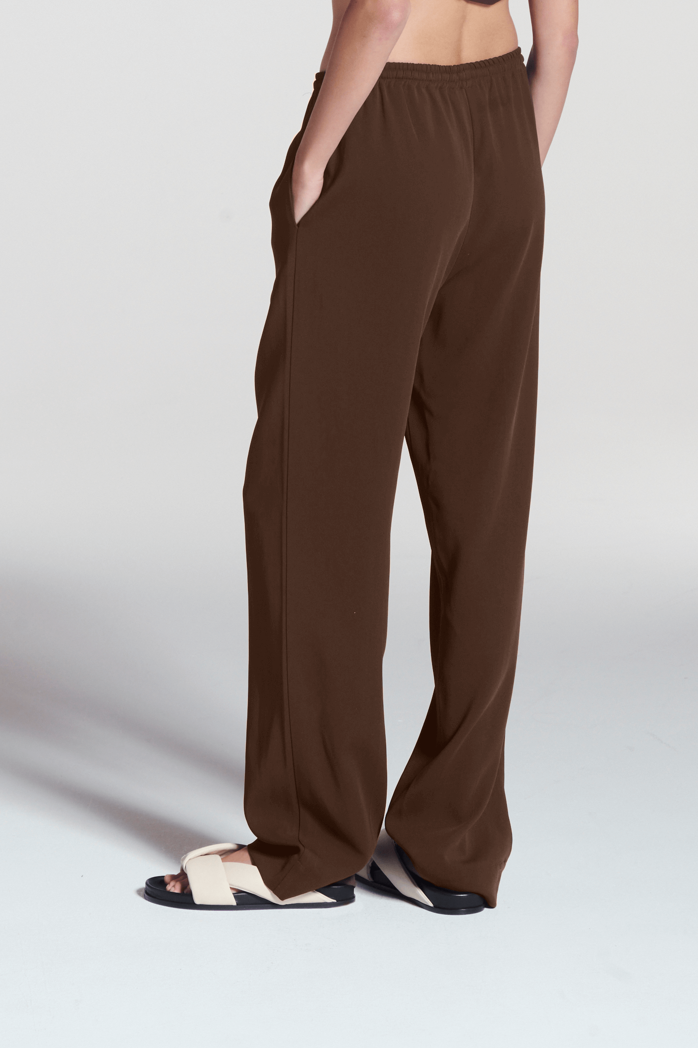 Aurelia Trouser Coffee Viscose Crepe