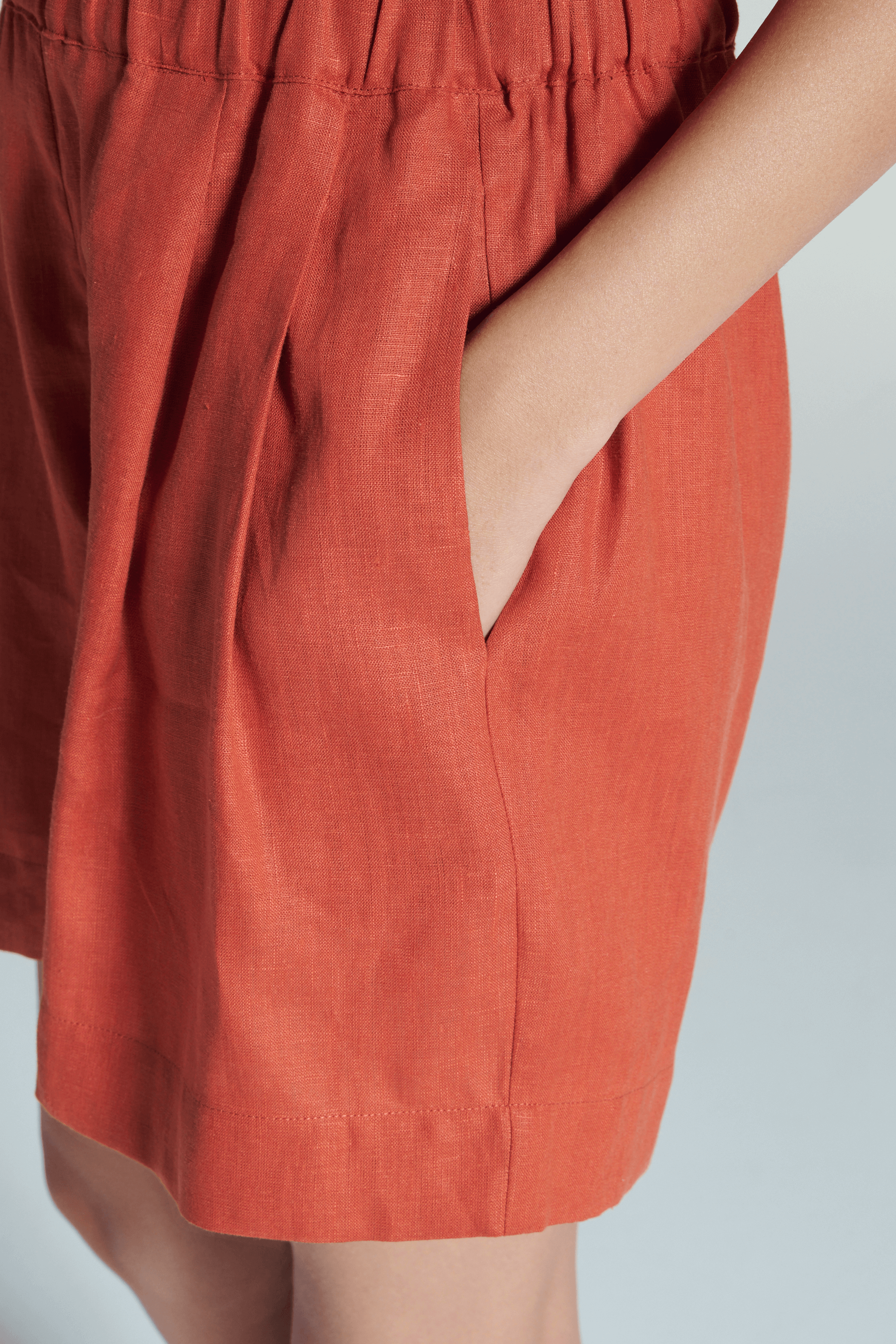 Zurich Short Terracotta Linen