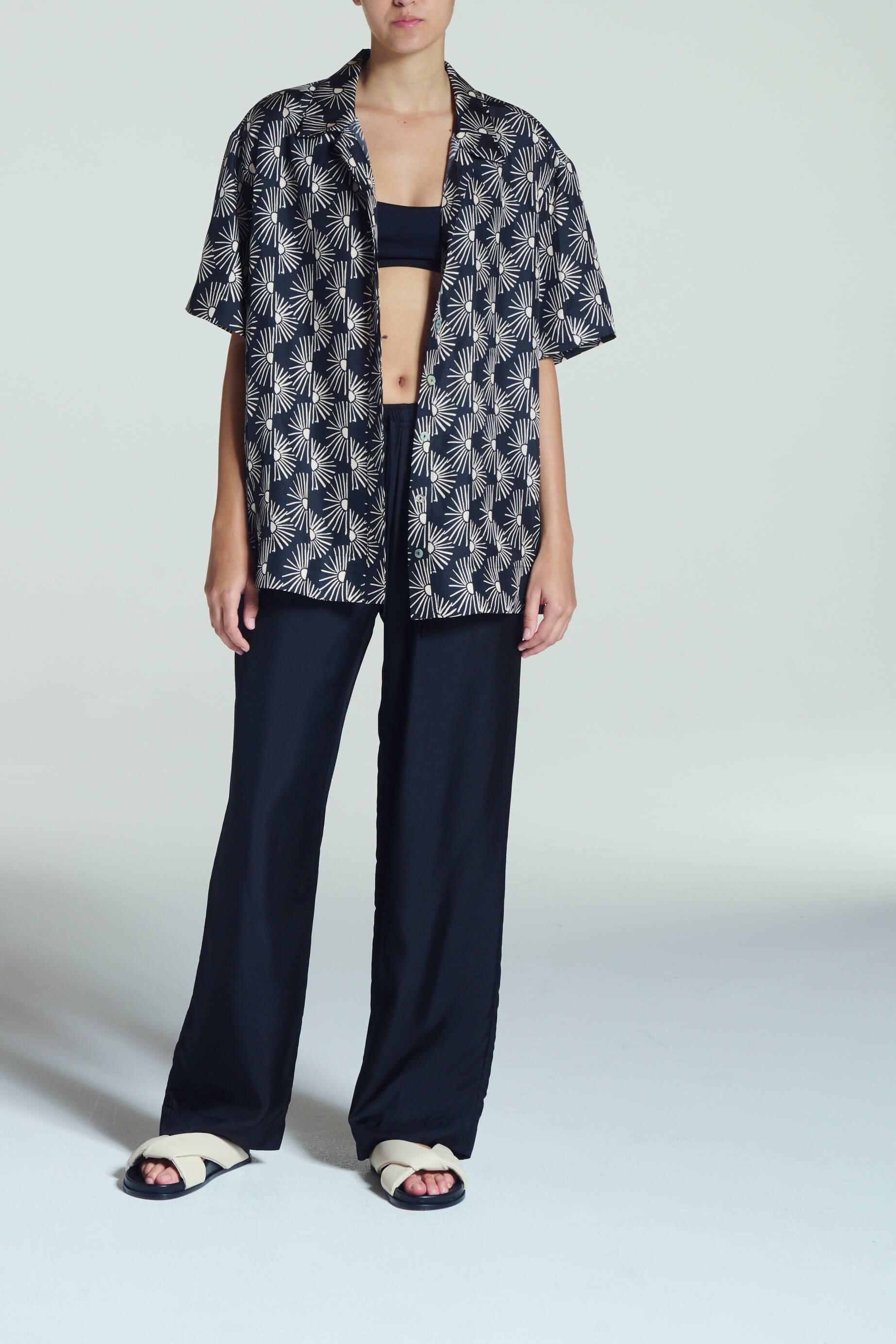 Montauk Shirt Sunrise Noir Silk Twill