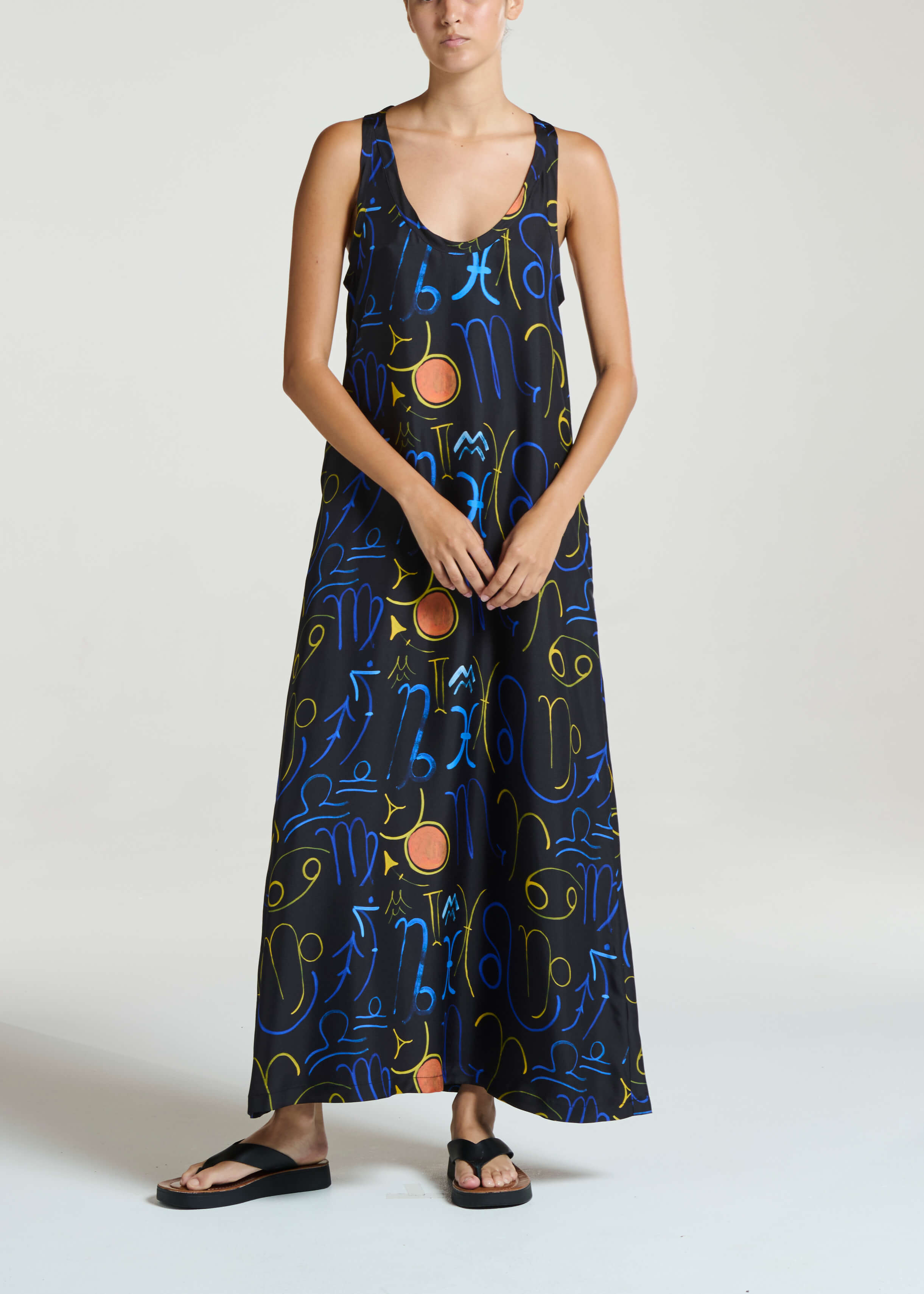Allie Dress Zodiac Noir Silk Twill
