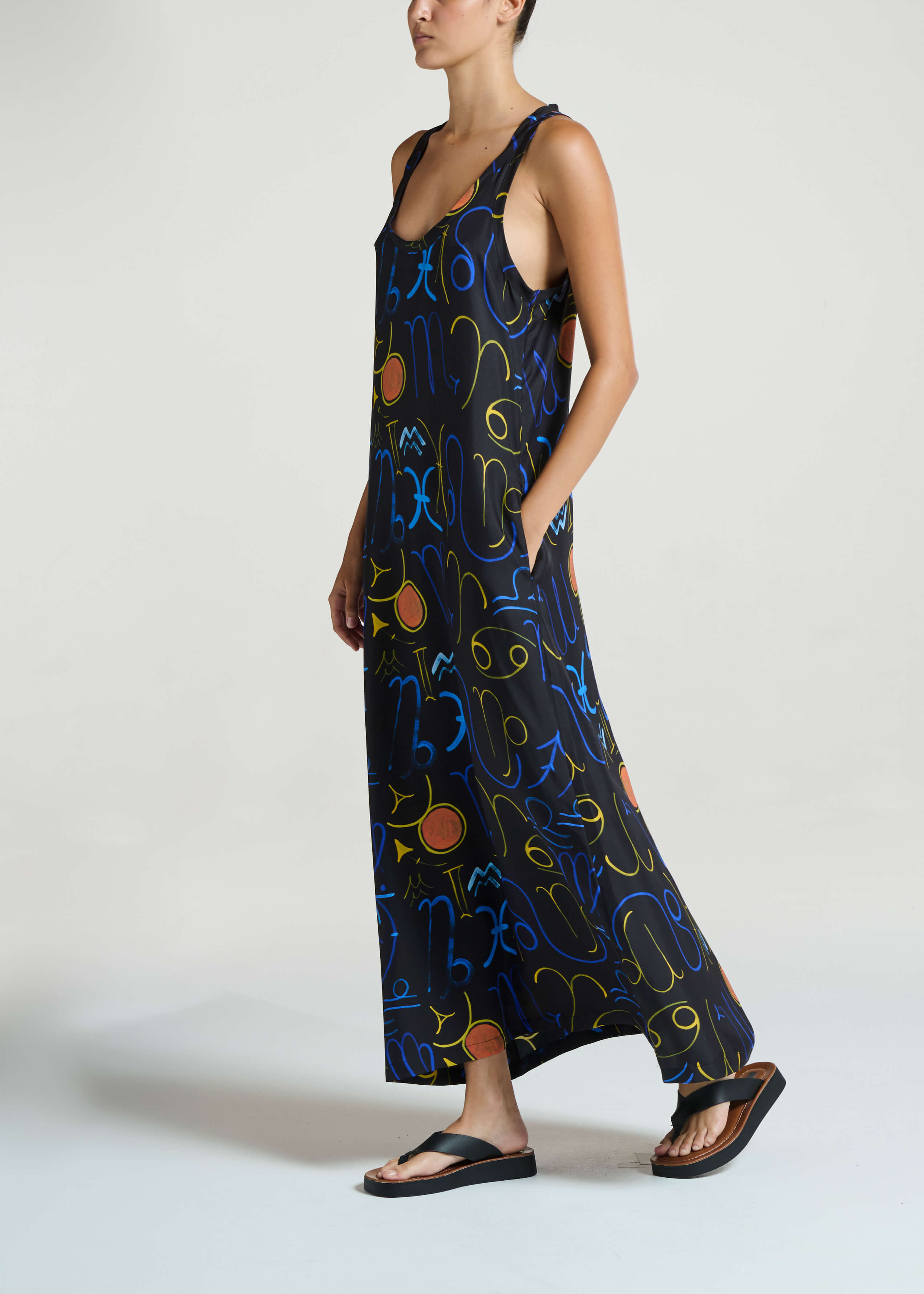 Allie Dress Zodiac Noir Silk Twill