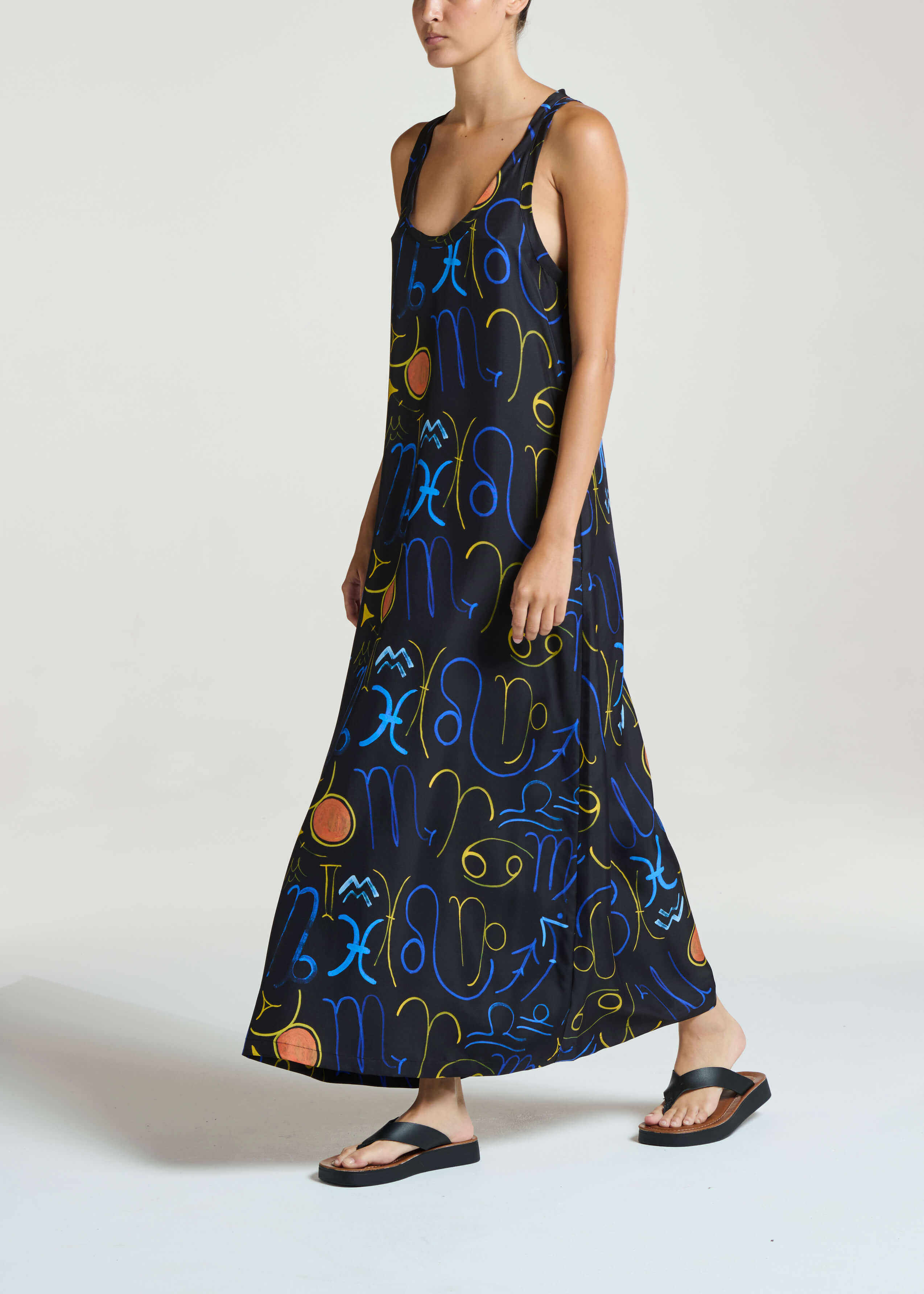 Allie Dress Zodiac Noir Silk Twill