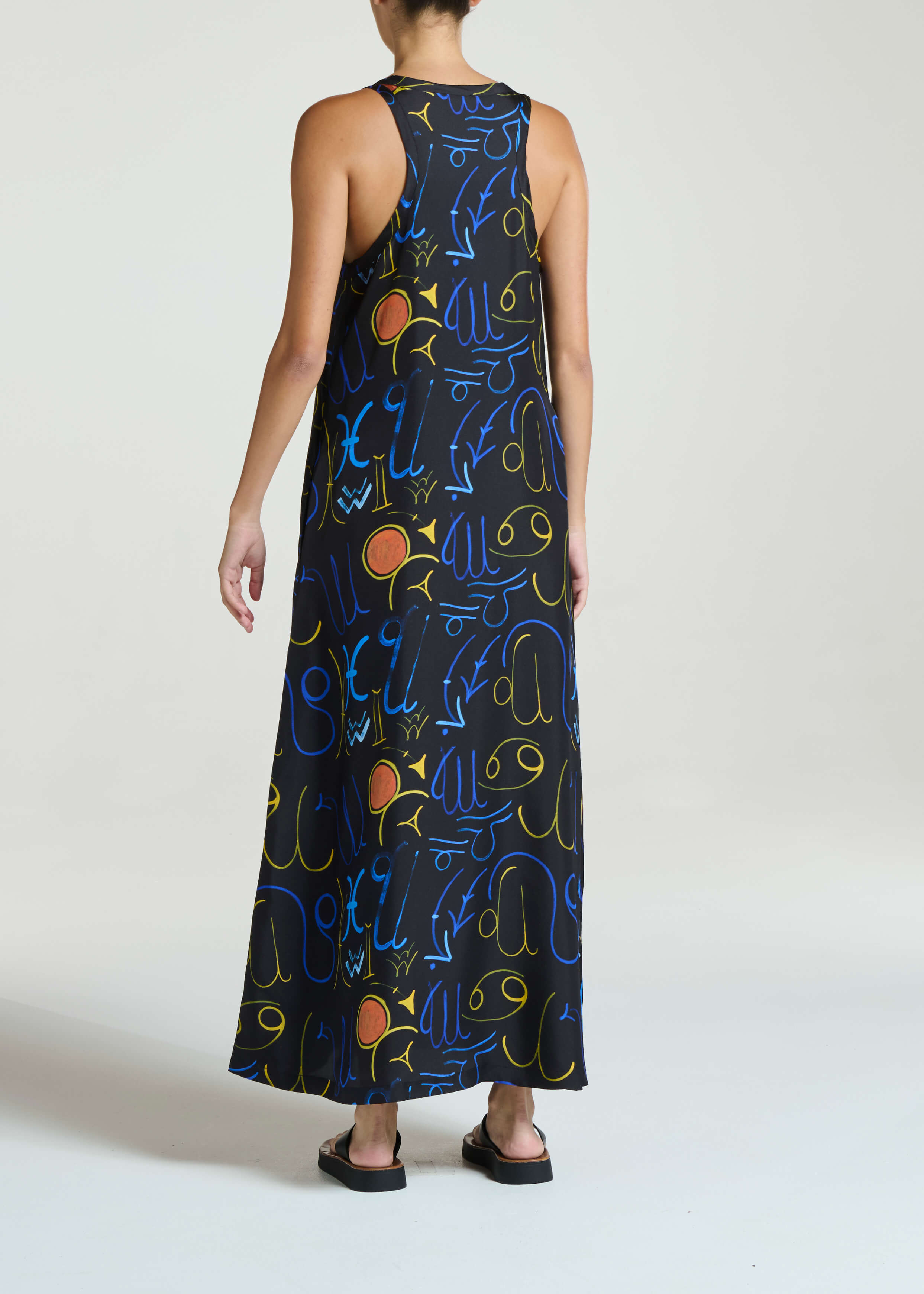 Allie Dress Zodiac Noir Silk Twill
