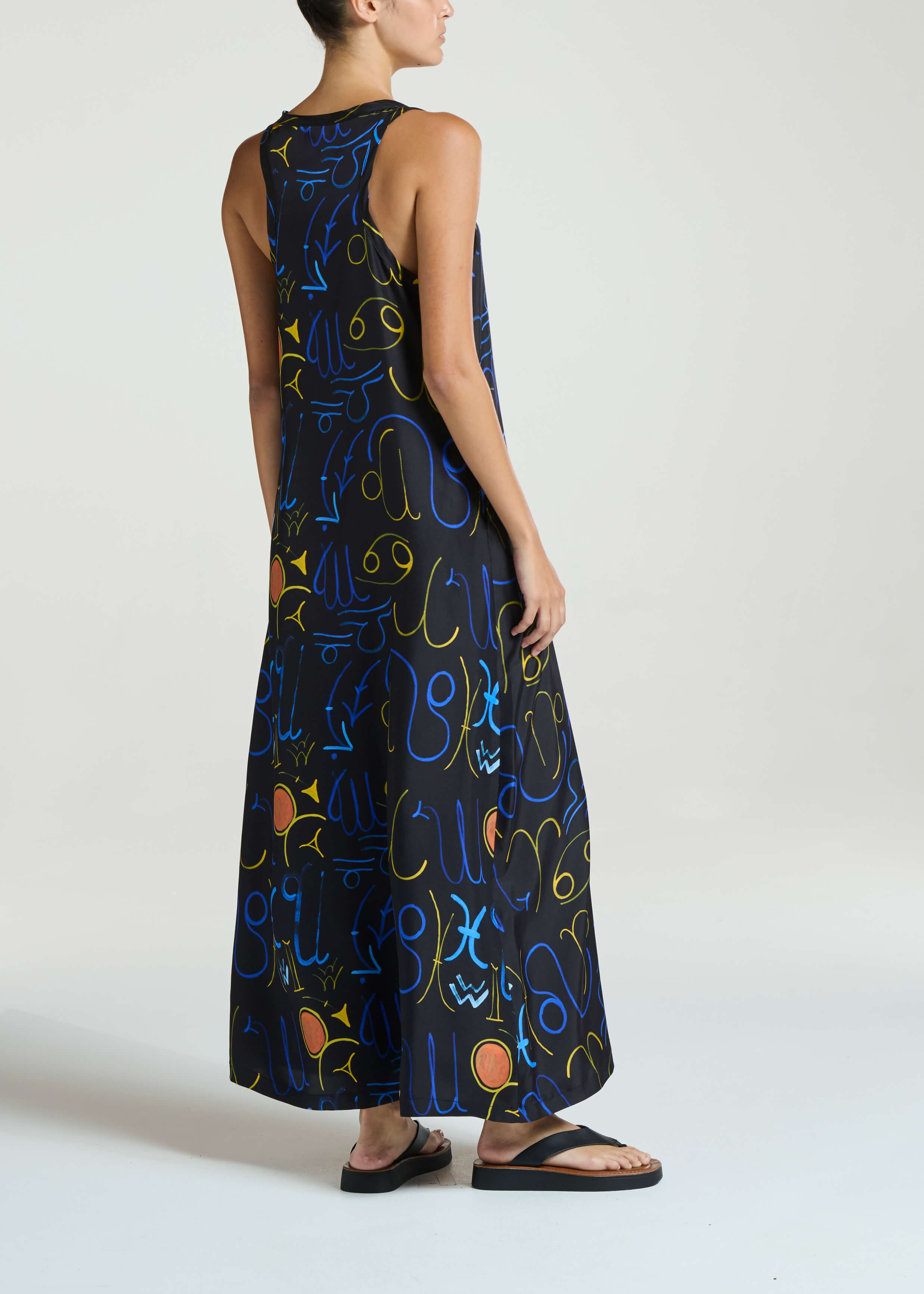 Allie Dress Zodiac Noir Silk Twill