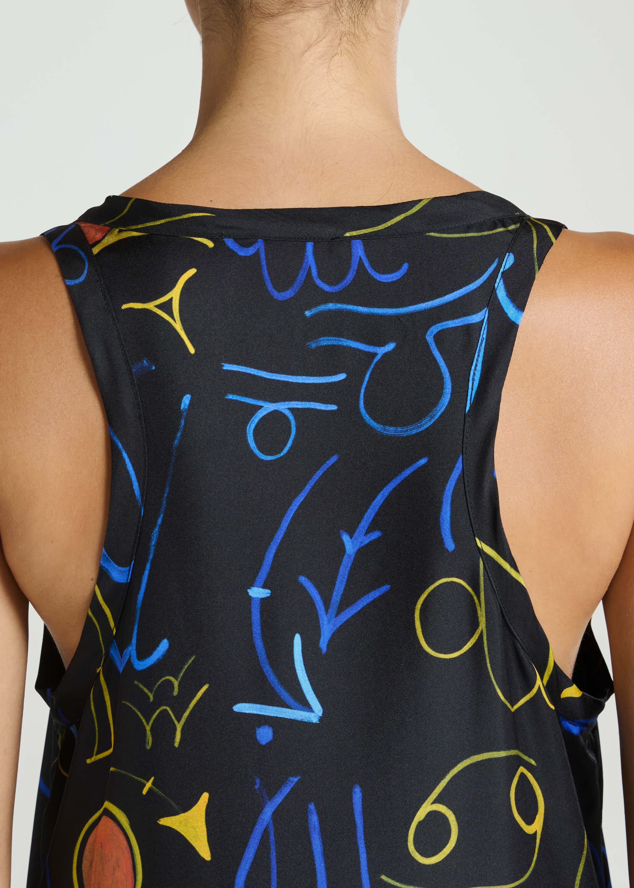 Allie Dress Zodiac Noir Silk Twill