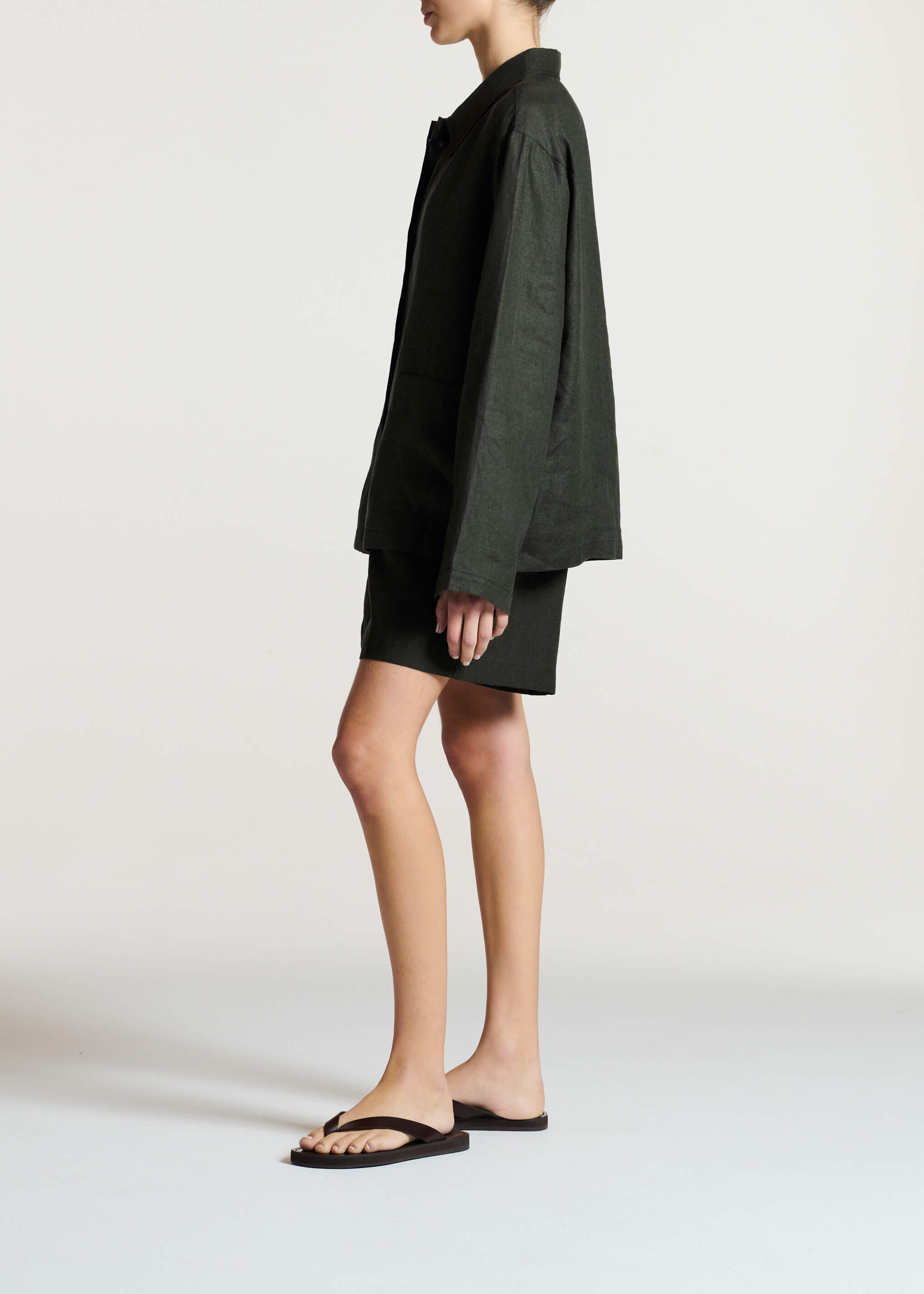 Valera Jacket Sea Moss Green Linen