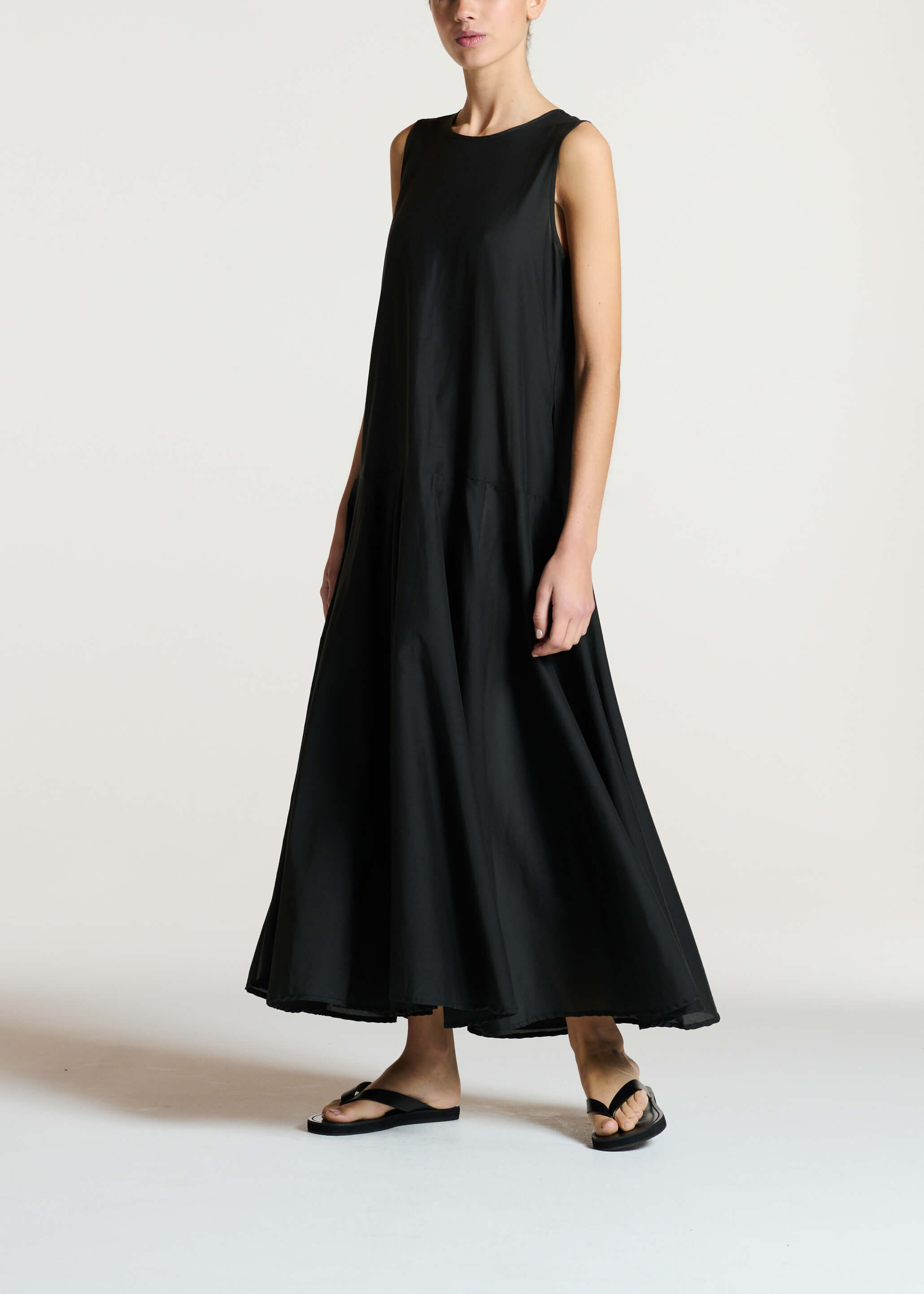Rita Dress Dusk Black Silk Cotton Voile