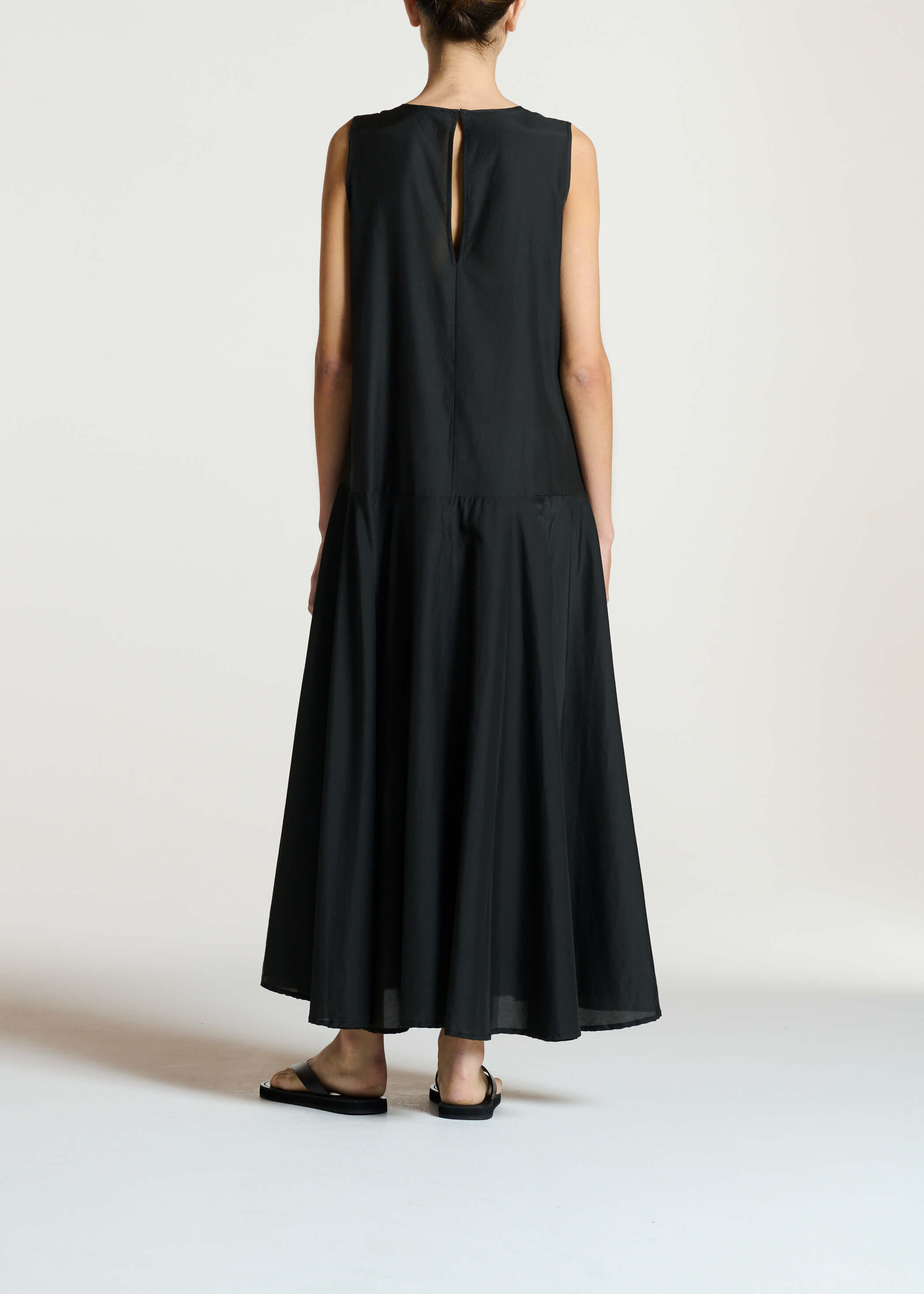 Rita Dress Dusk Black Silk Cotton Voile