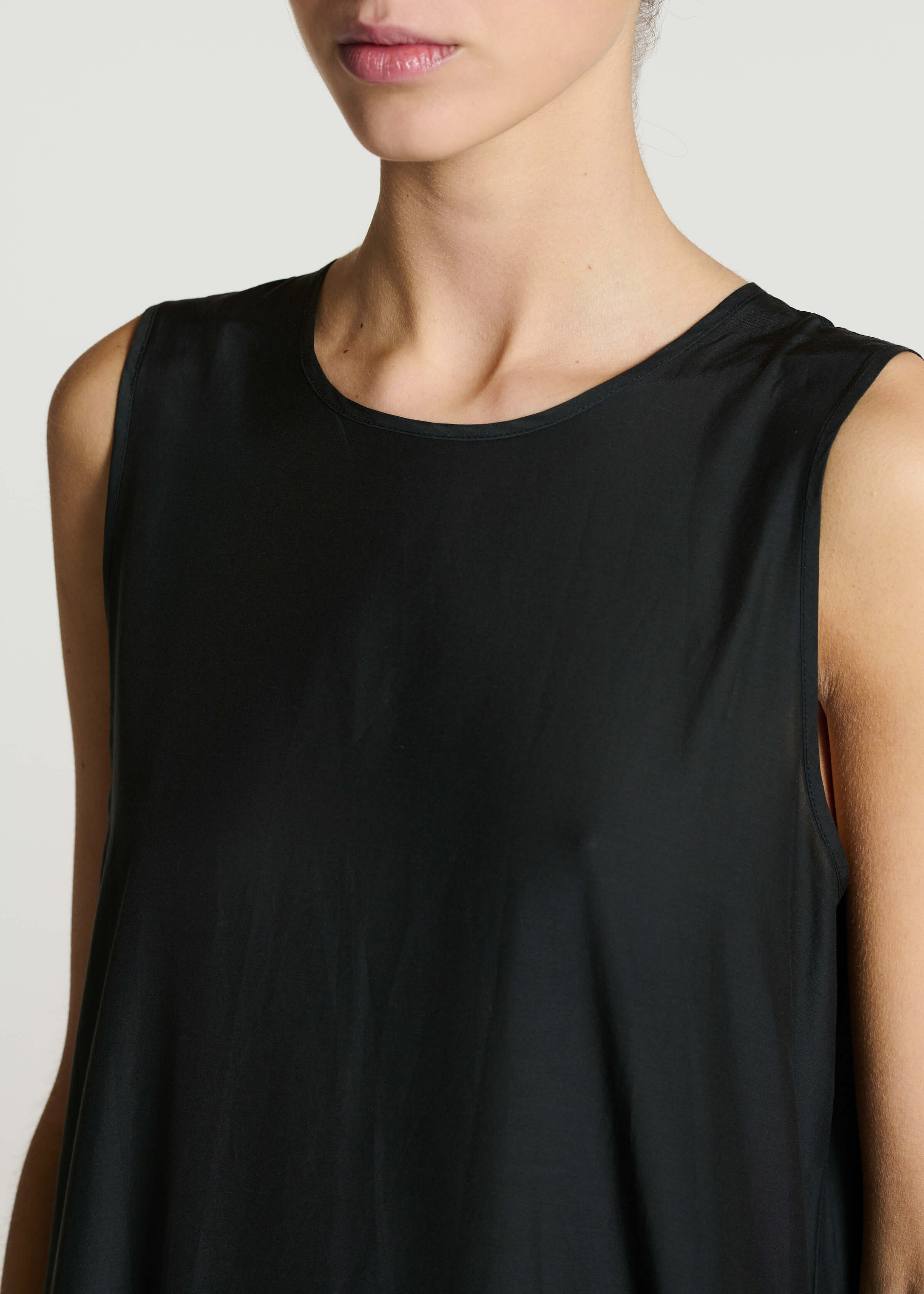 Rita Dress Dusk Black Silk Cotton Voile