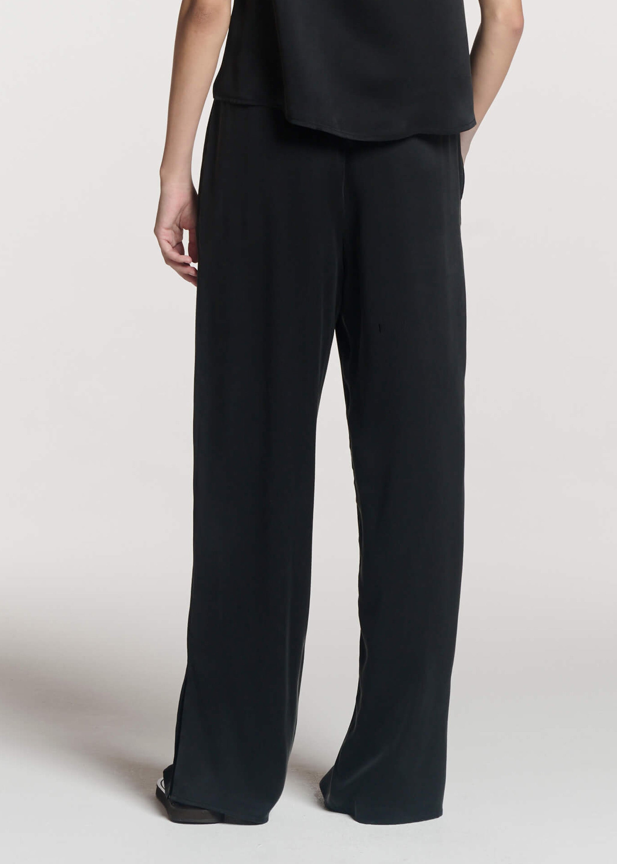 Loreto Trouser Black Silk Charmeuse