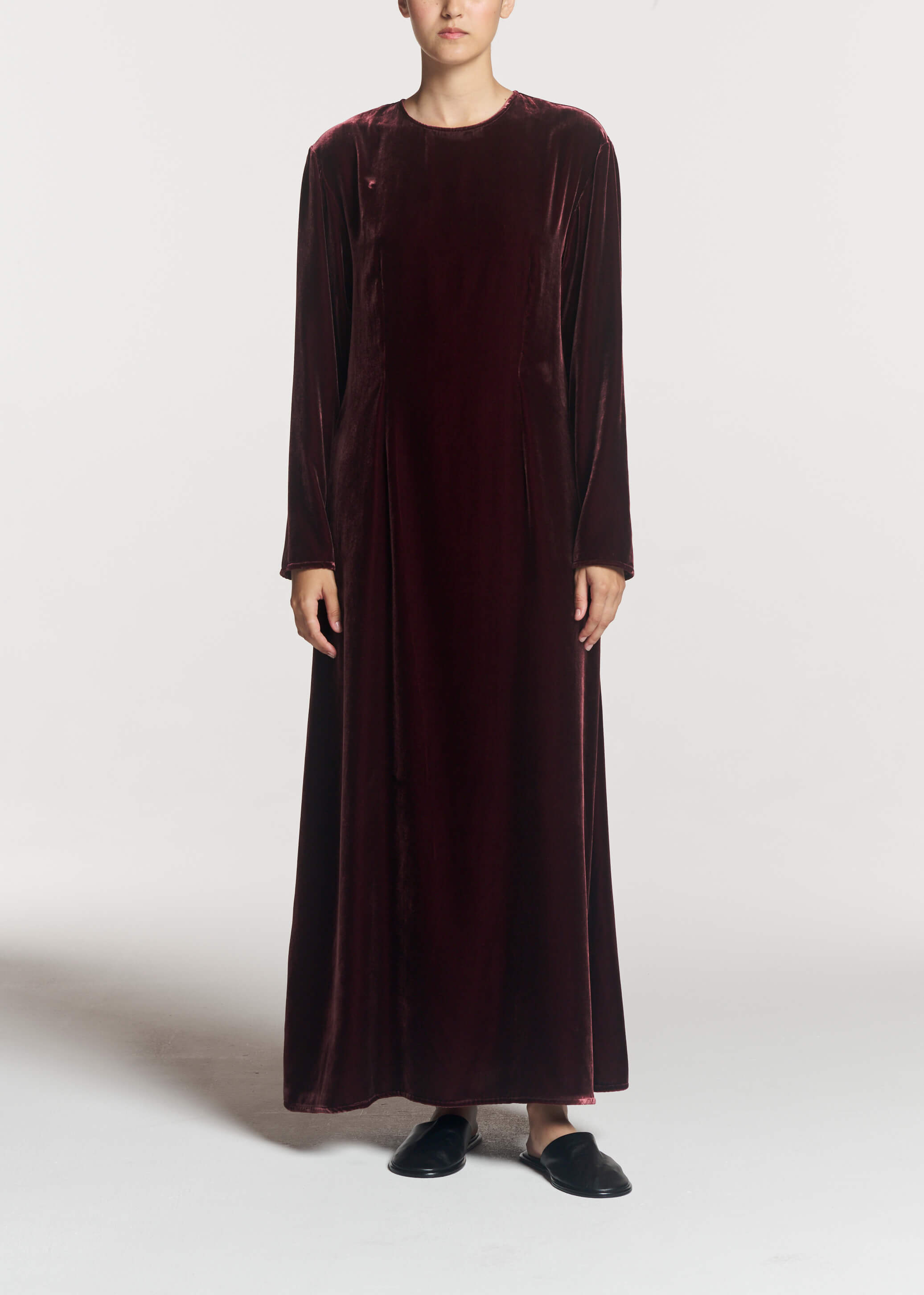 Jody Dress Maroon Viscose Velvet