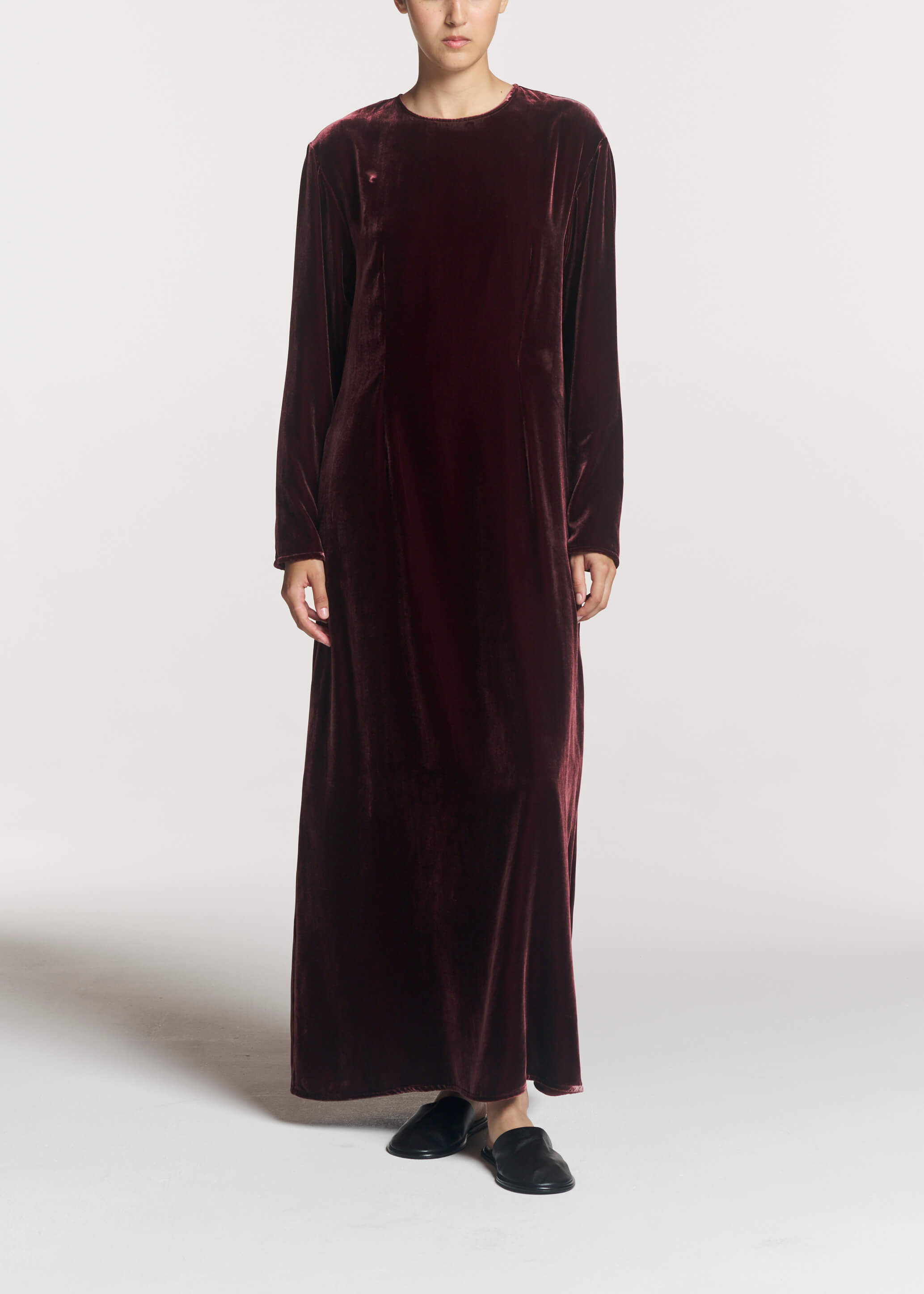 Jody Dress Maroon Viscose Velvet