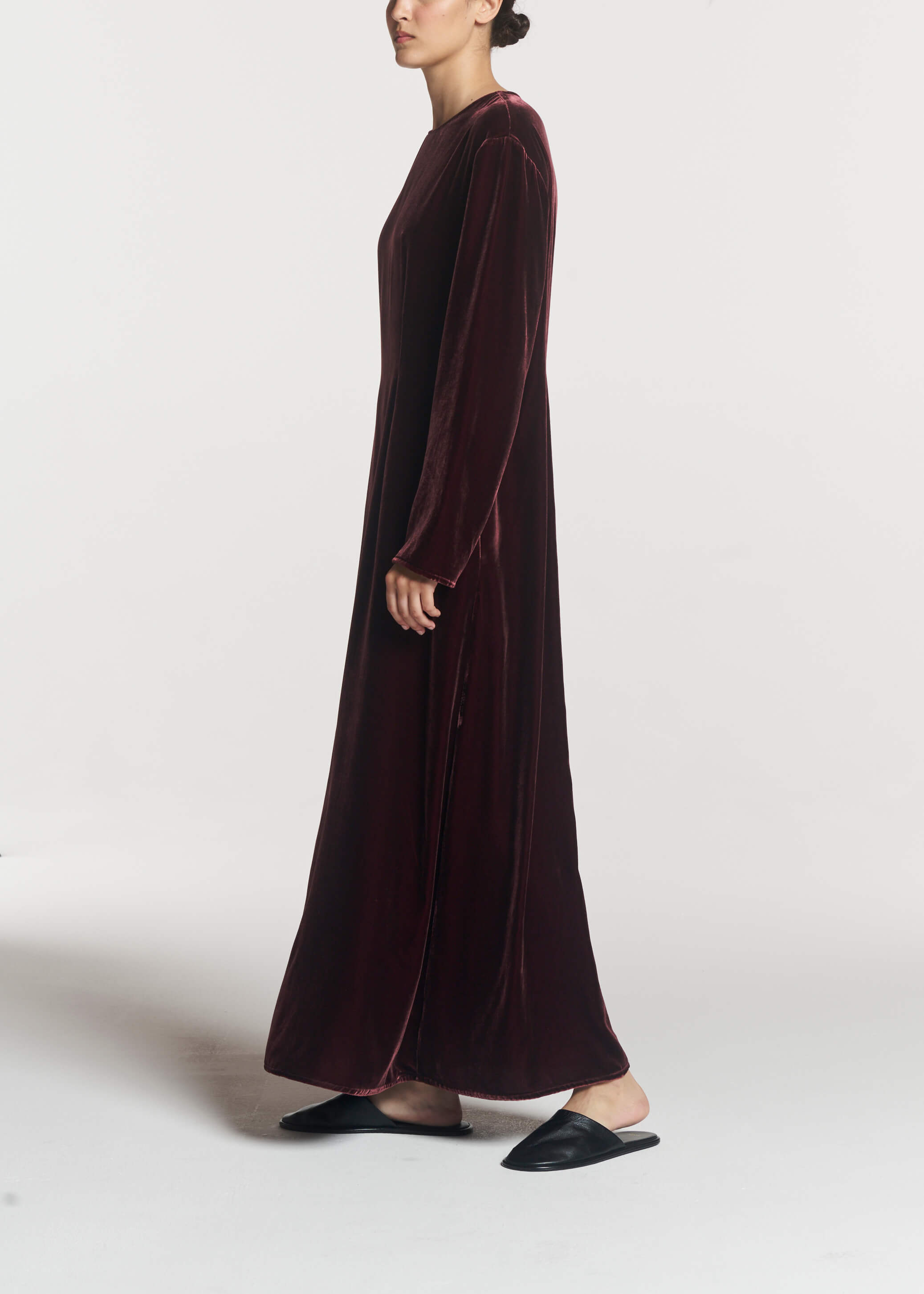 Jody Dress Maroon Viscose Velvet
