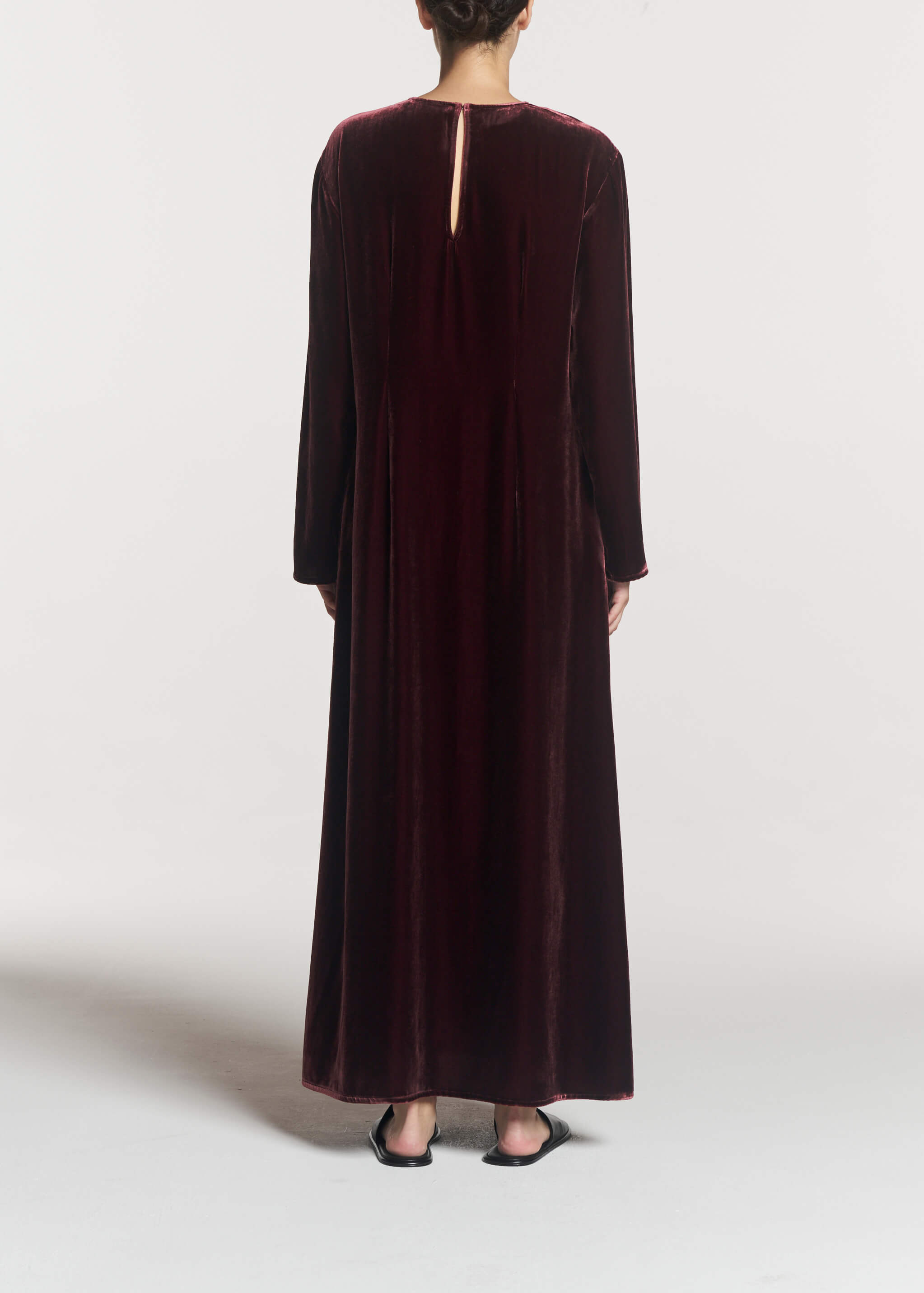 Jody Dress Maroon Viscose Velvet