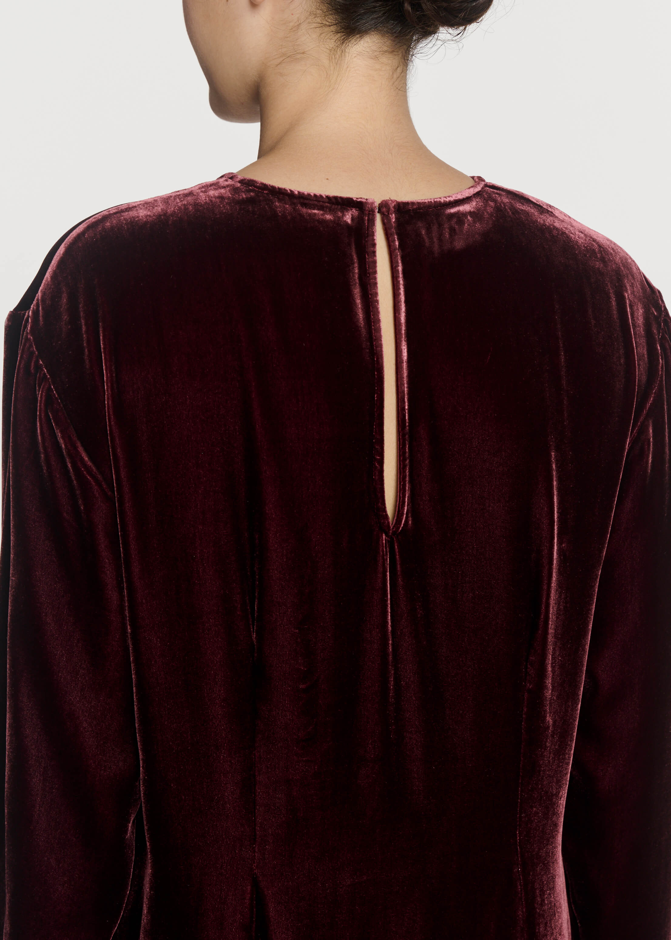 Jody Dress Maroon Viscose Velvet