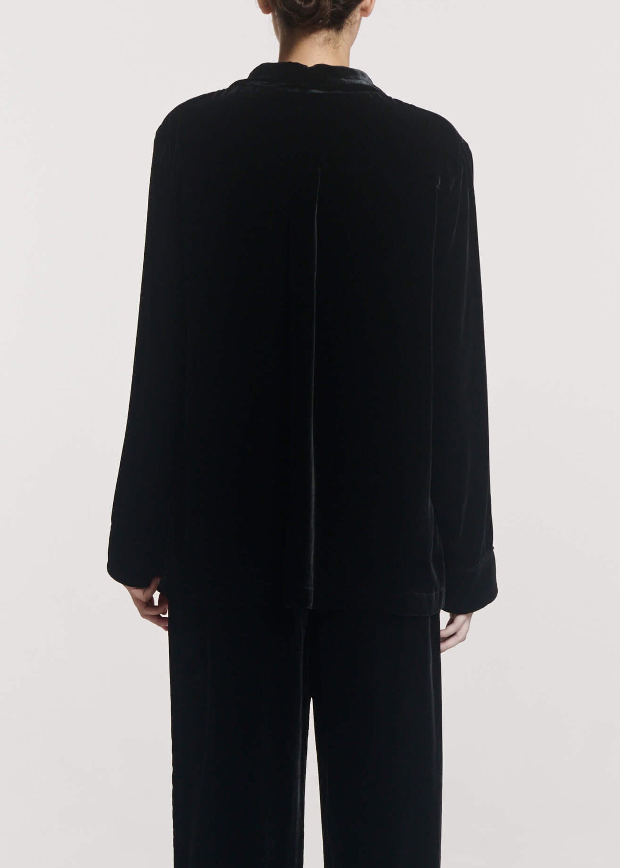 Calabasas Shirt Black Viscose Velvet