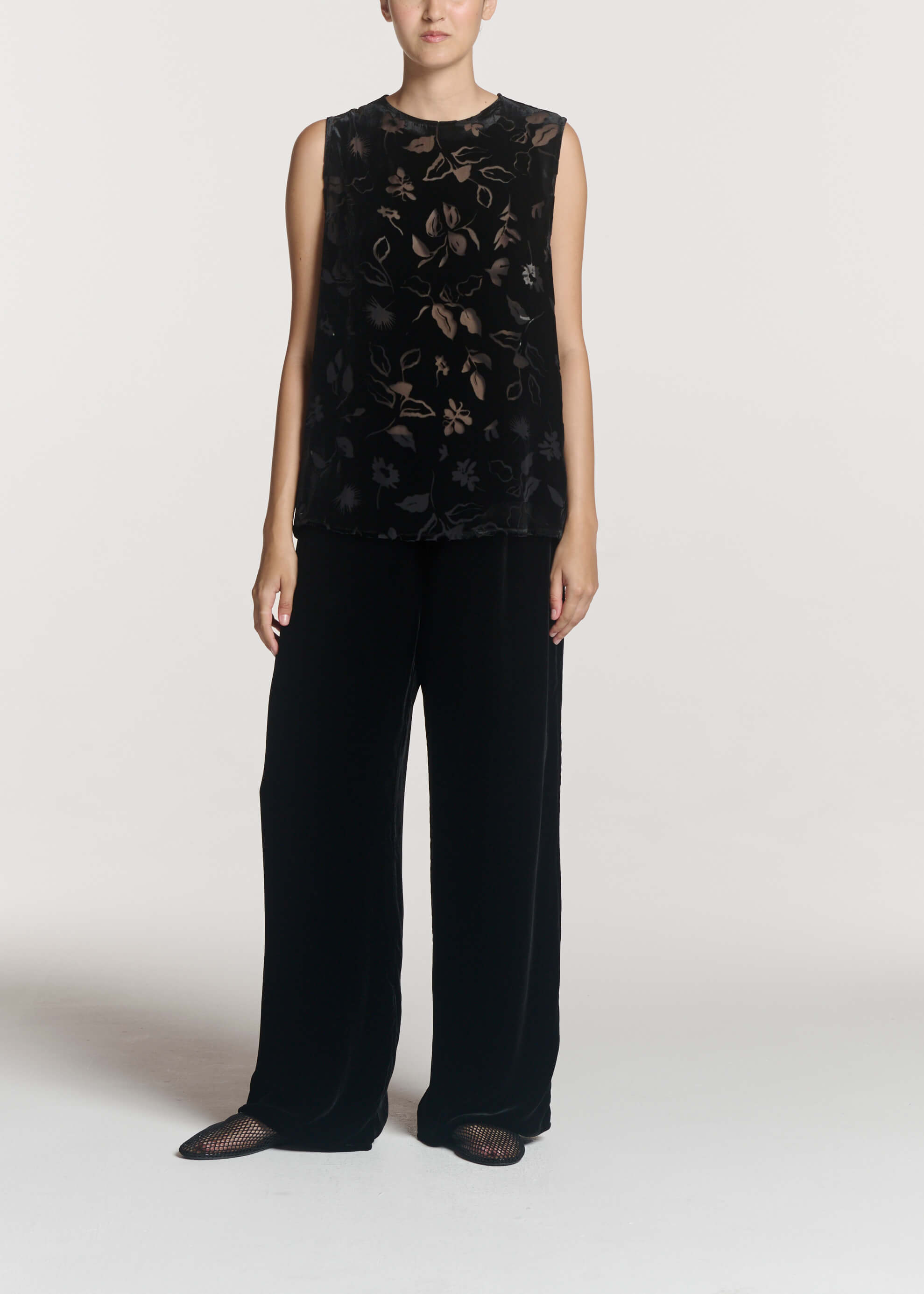 Austin Trouser Black Viscose Velvet